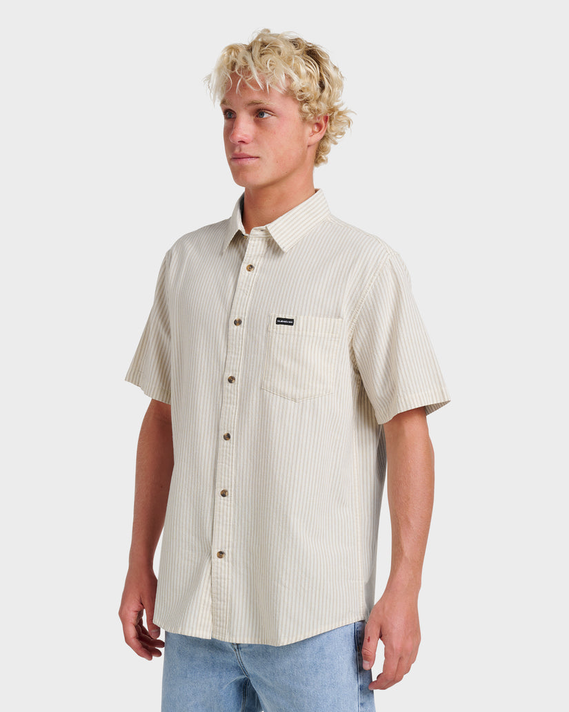Quiksilver Oxford Stripe Classic SS MST-MOONSTRUCK L