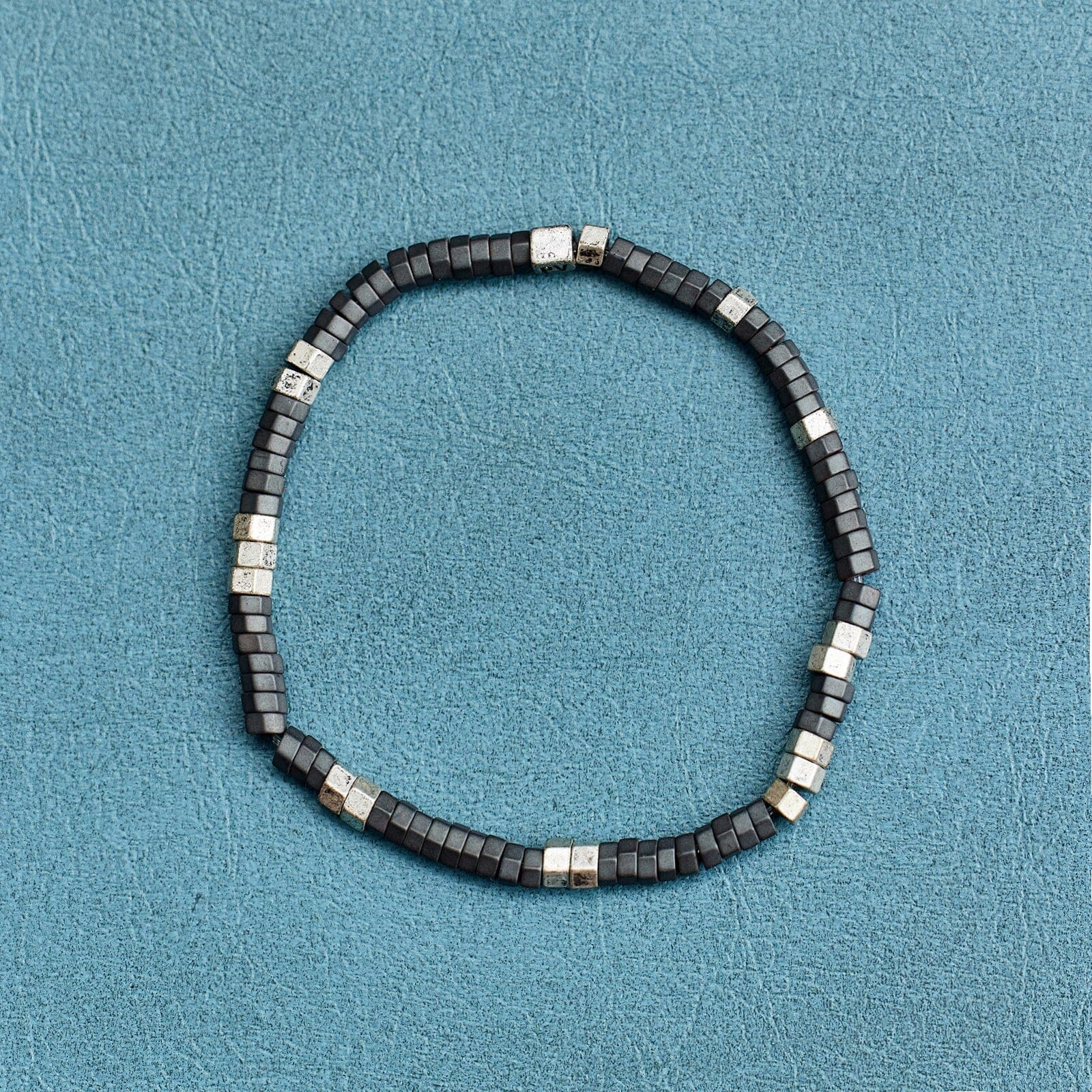 Pura Vida Men's Bracelet Faceted Pyrite SILVER