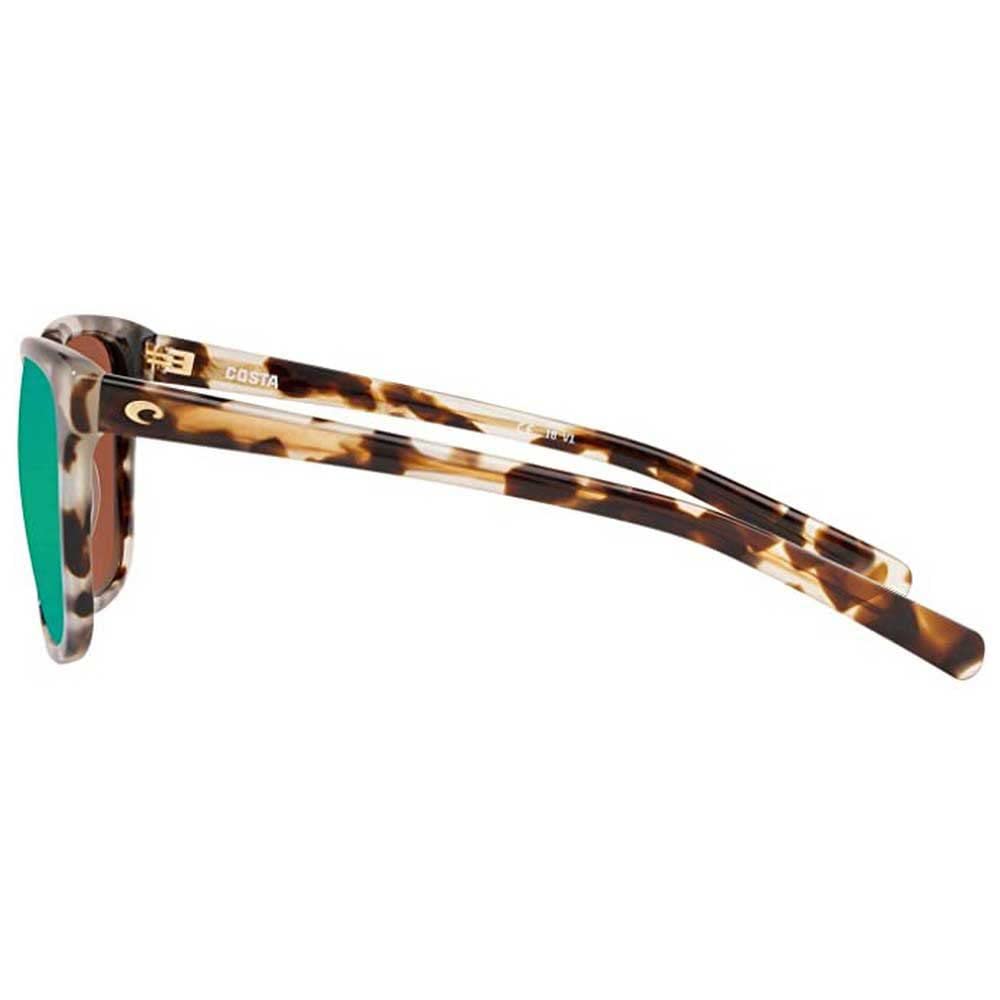 Costa Del Mar May Sunglasses Shiny-Tiger-Cowrie Green Mirror 580G