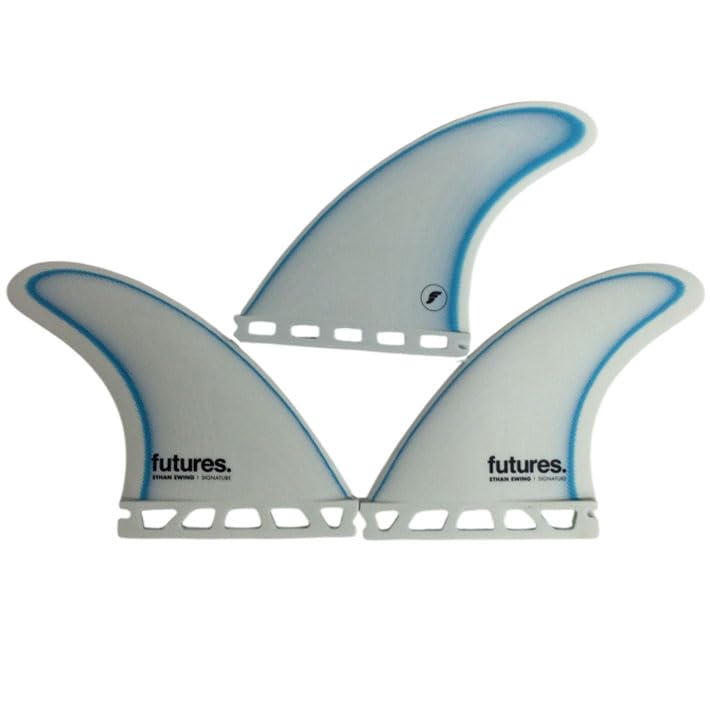 Futures Fins Ethan Ewing Control Series Thruster Fin Set White-Blue M