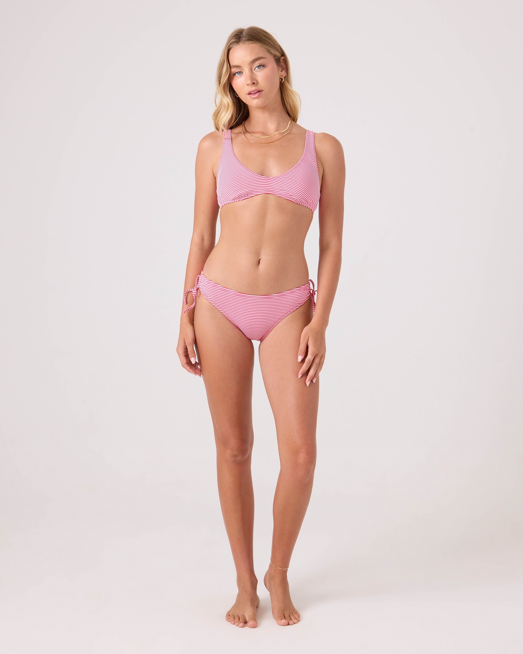 ROXY GOOD VIBES HIPSTER LACE BOTTOM PINKWHT S