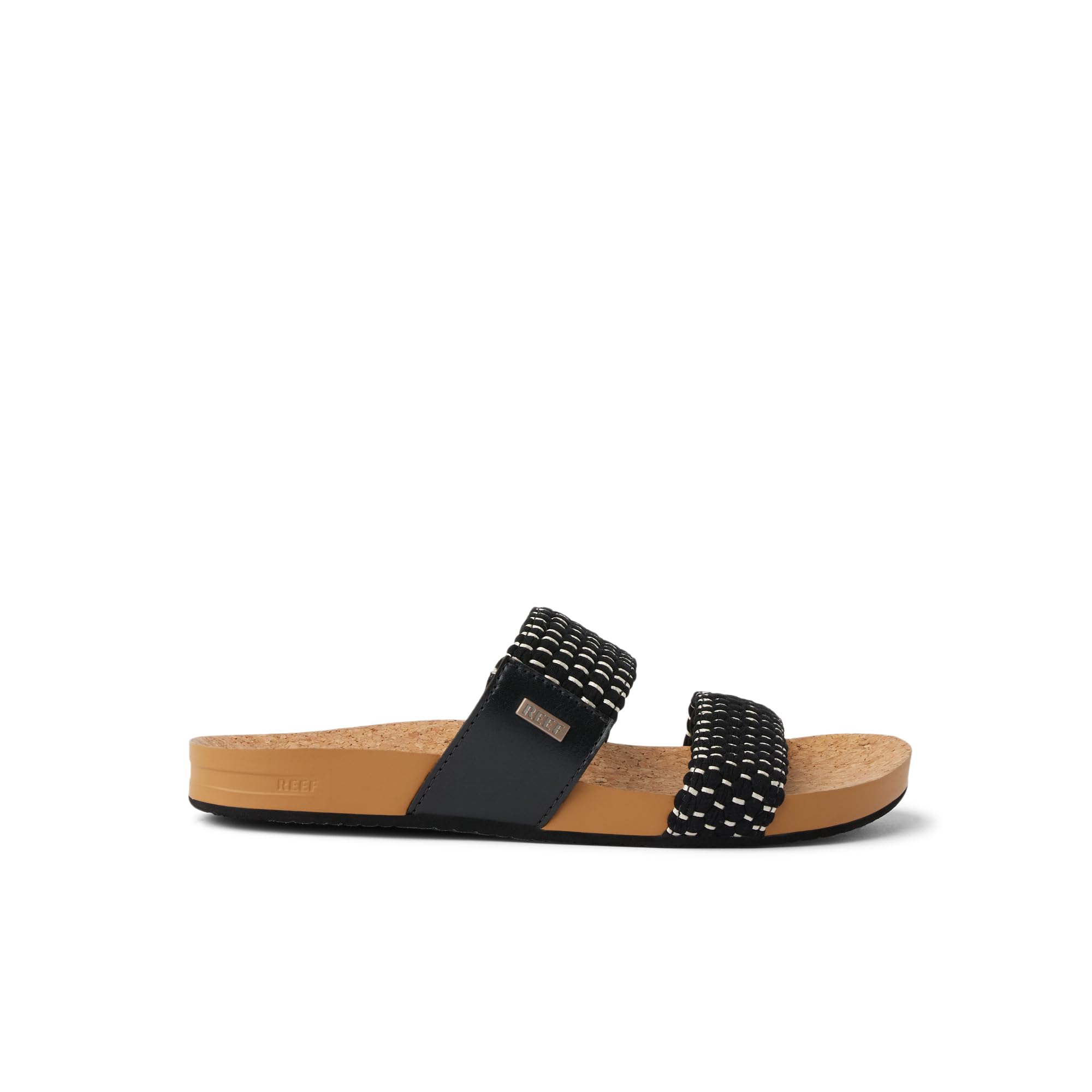Reef Cushion Vista Womens Sandal Black Textile 6