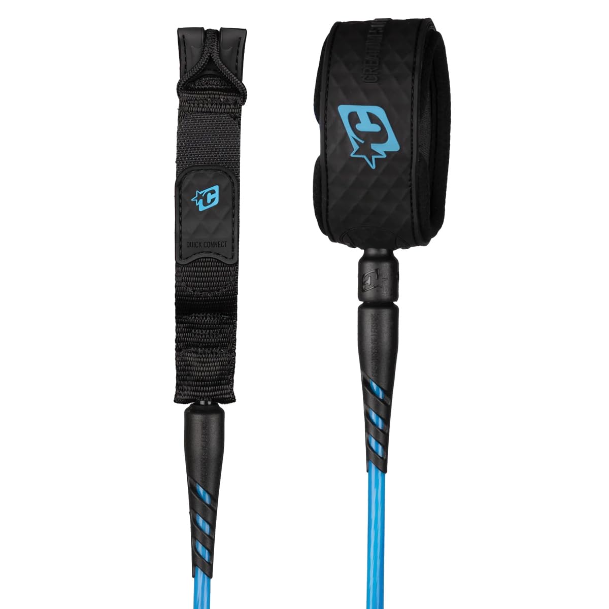Creatures of Leisure Reliance 2.0 Lite Duty Leash Cyan Twist Black 6ft0in
