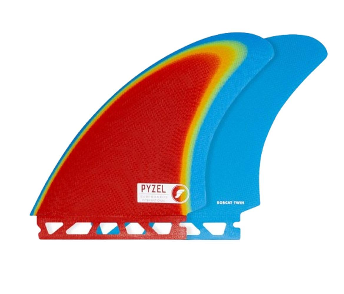 Futures Fins Pyzel Bobcat Fiberglass Twin Fin Set Rainbow