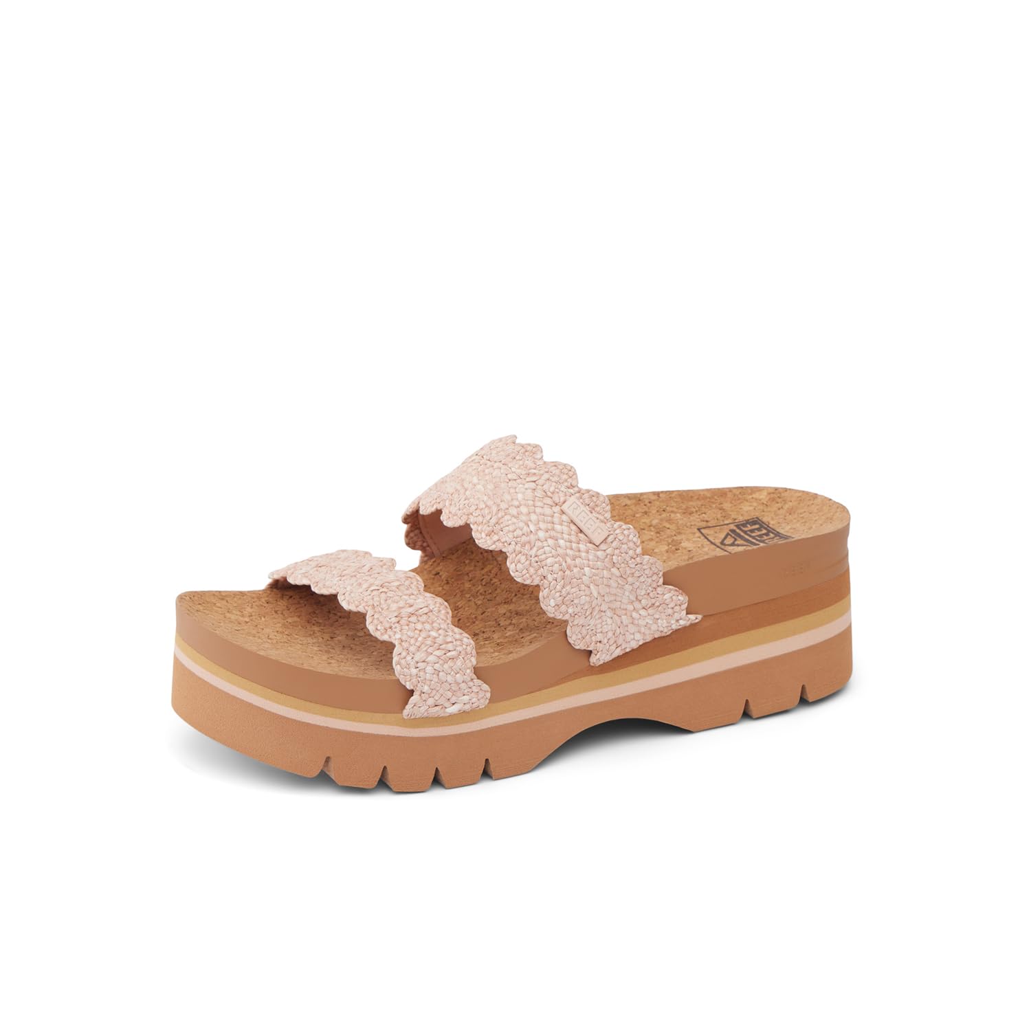 Reef Cushion Vista Higher Womens Sandal Scalloped Rose 9