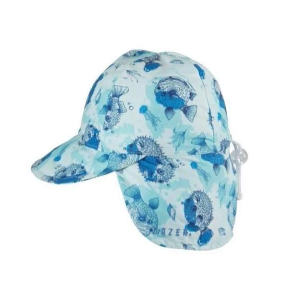 Dozer Baby Boys Bucket Hat Legionnaire Pufferfish Blue 12-24M