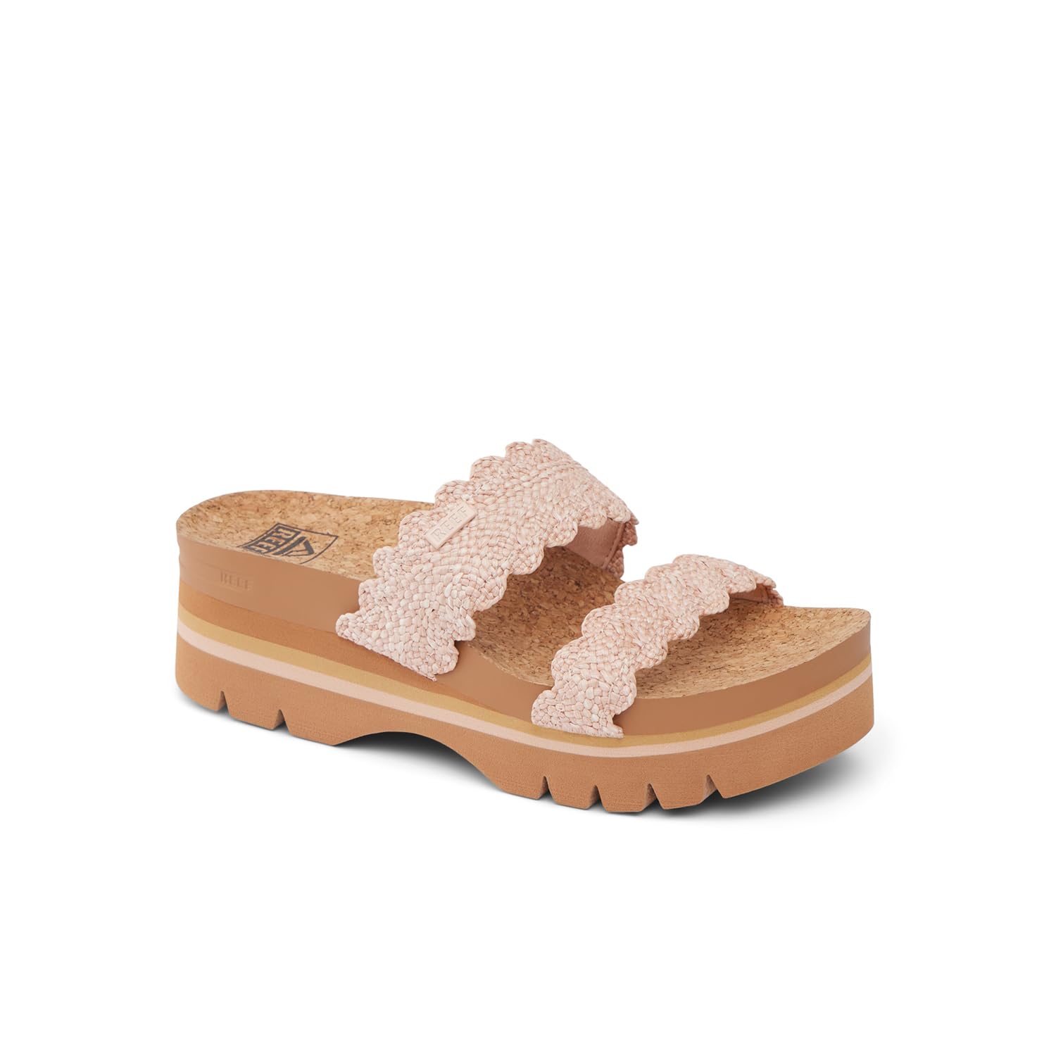 Reef Cushion Vista Higher Womens Sandal Scalloped Rose 9