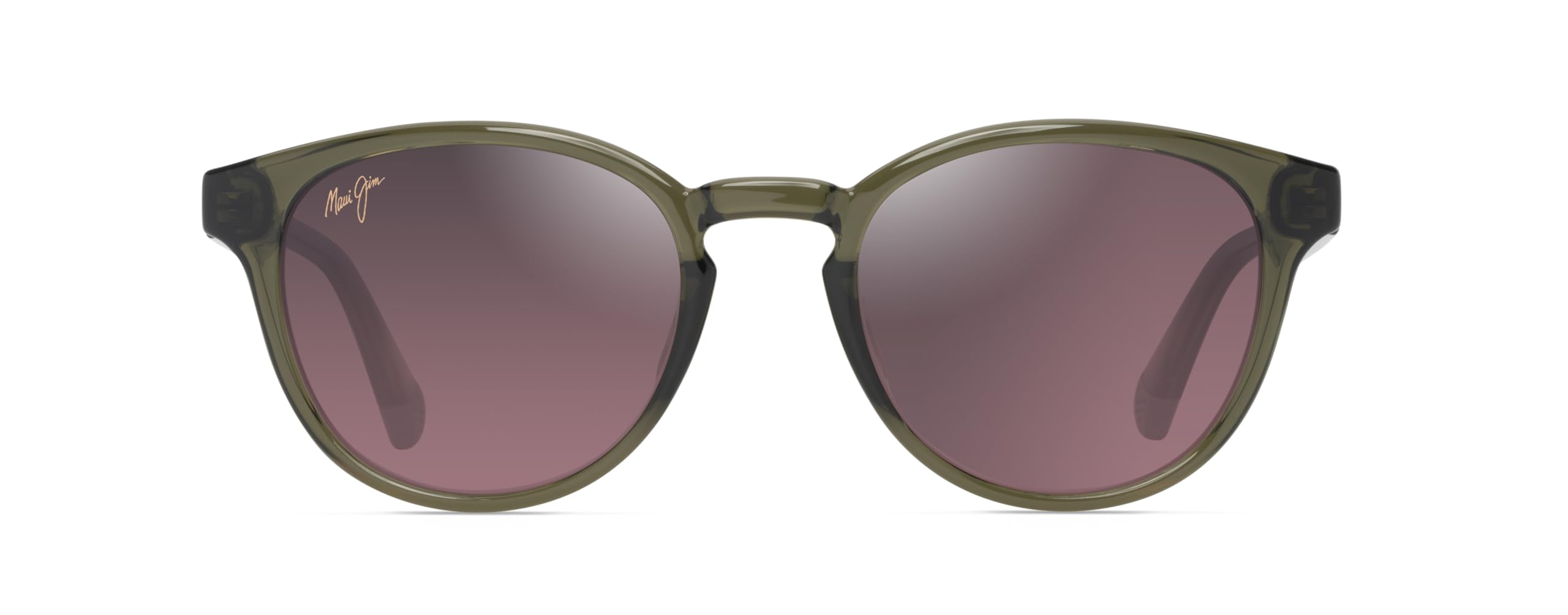 Maui Jim Hiehie Polarized Sunglasses ShinyTransGreen MauiRose