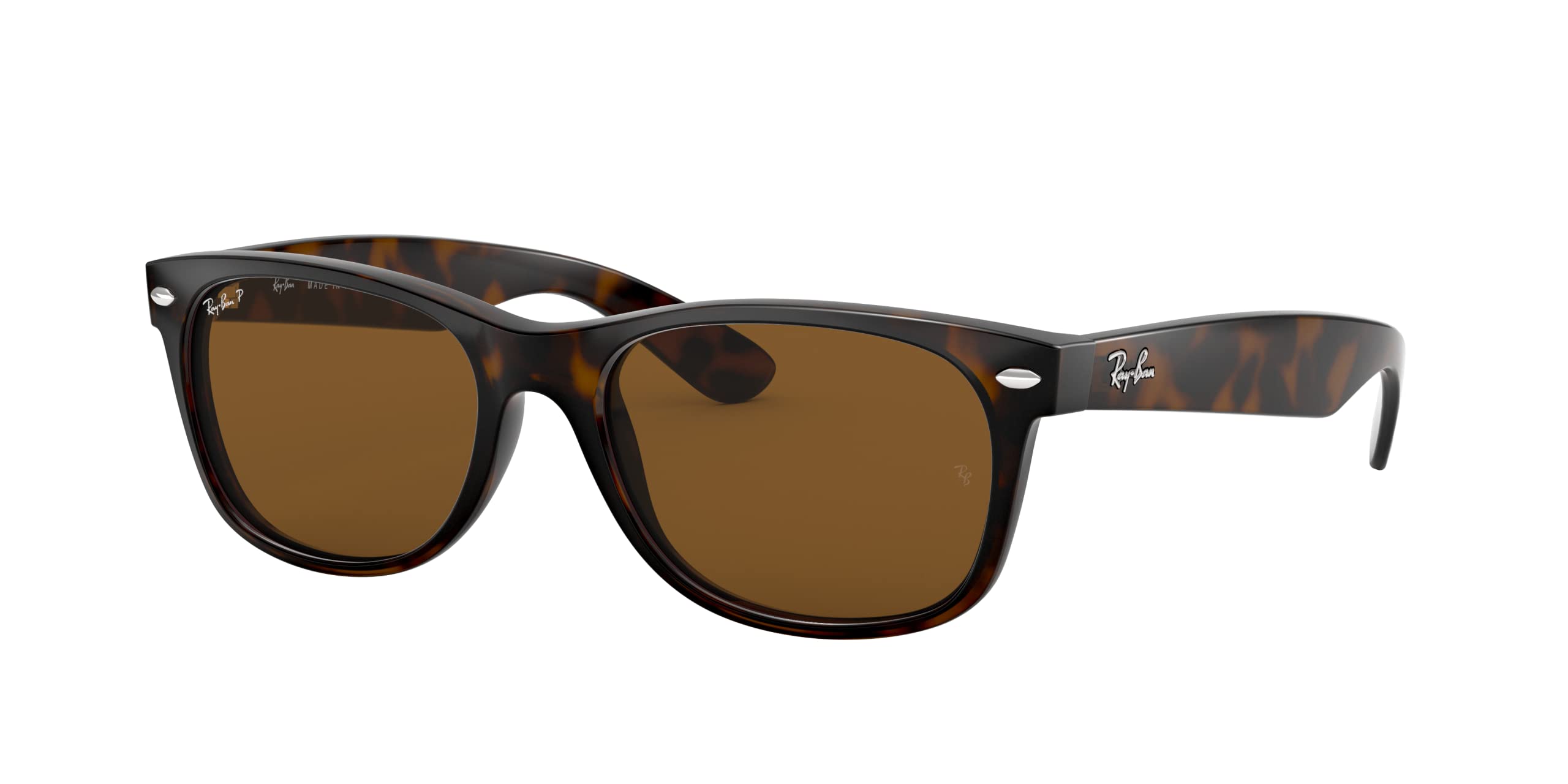 Ray Ban New Wayfarer Polarized Sunglasses Tortise B-15Brown Wayfarer