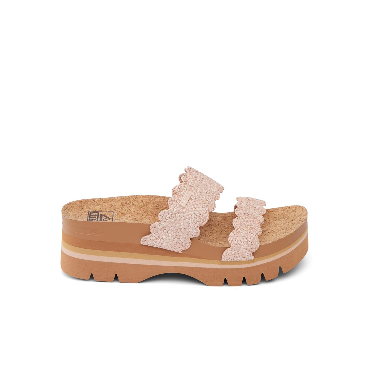 Reef Cushion Vista Higher Womens Sandal Scalloped Rose 9