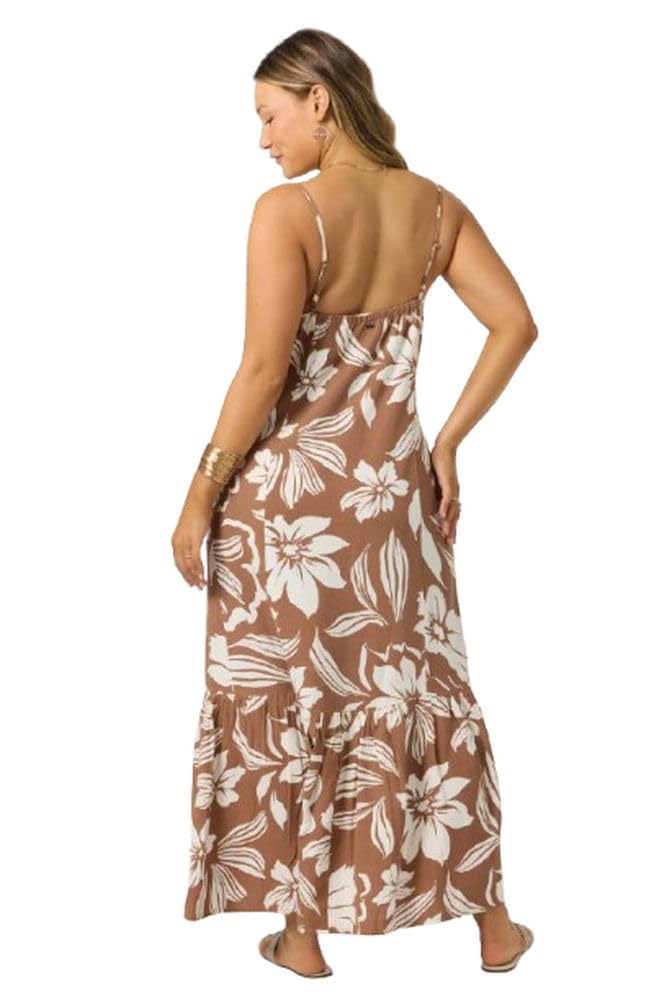 O'NEILL TASMIN FLORAL MIDI DRESS CBB-Carob Brown M