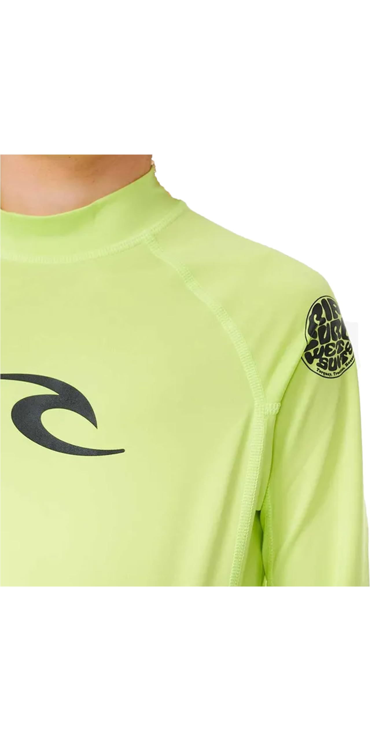 RIP CURL BRAND WAVE UPF L/S-BOY LIME 14