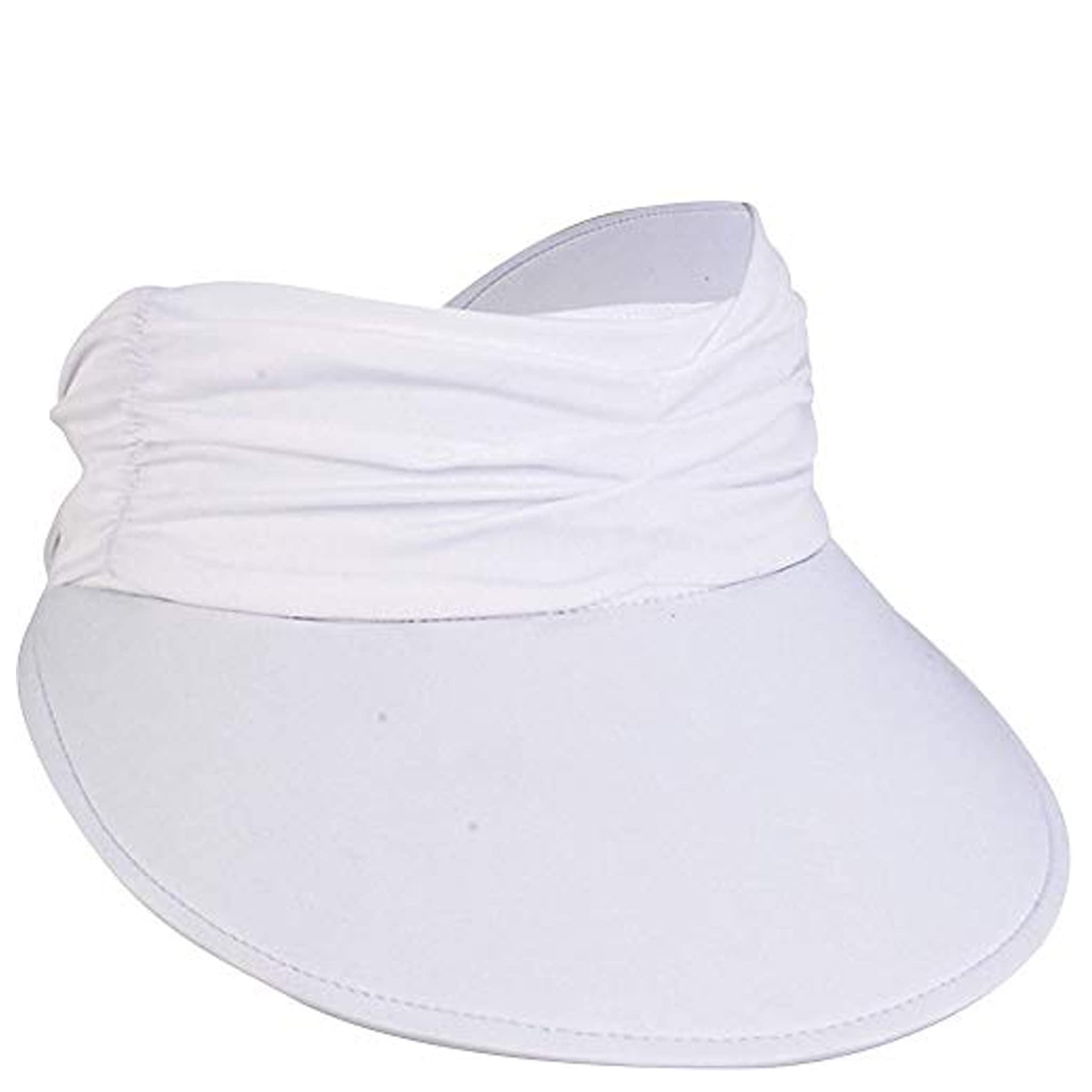 Sun N Sand Polyester Visor, Brim 4.5" White O/S