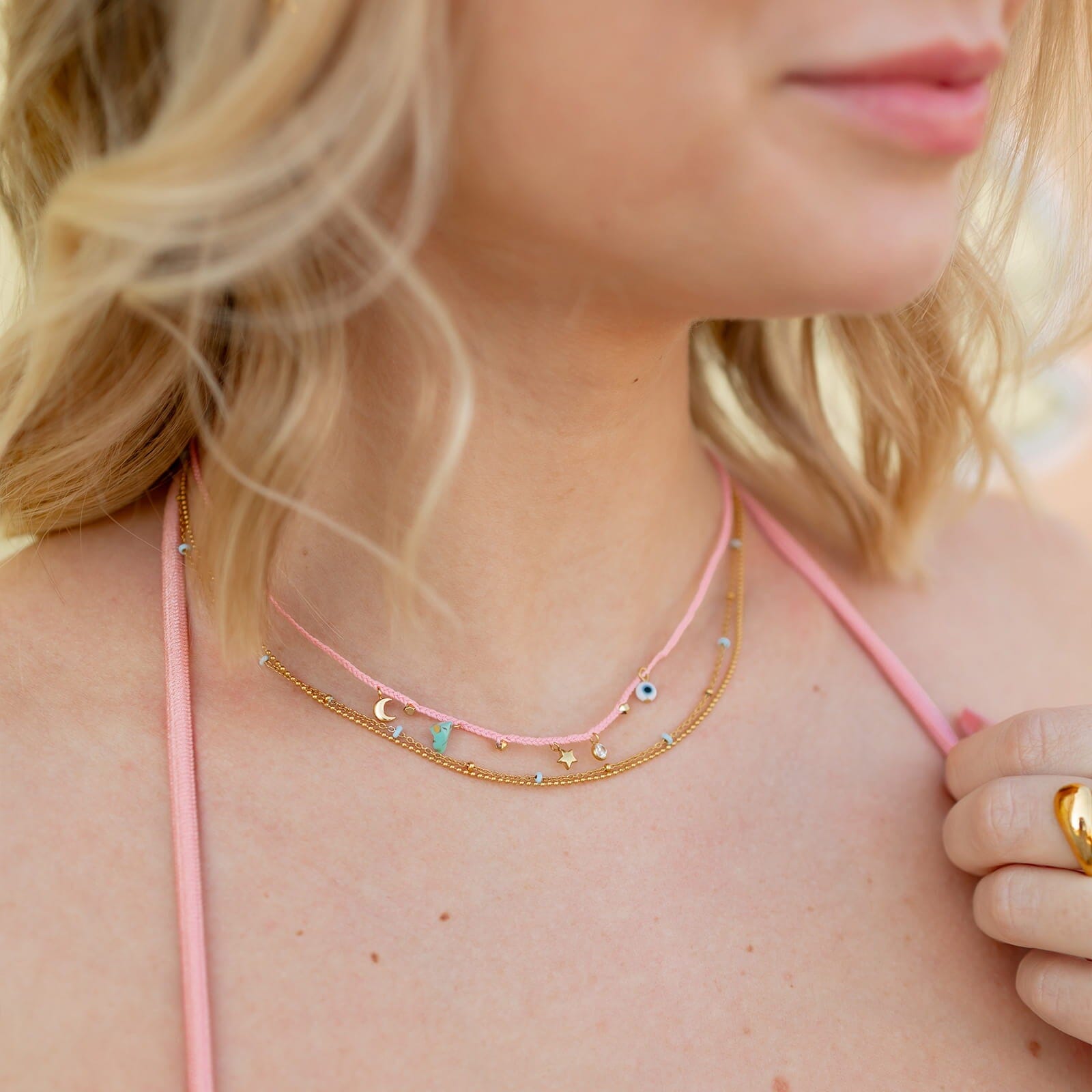 Pura Vida Tidal Pendant Necklace GOLD