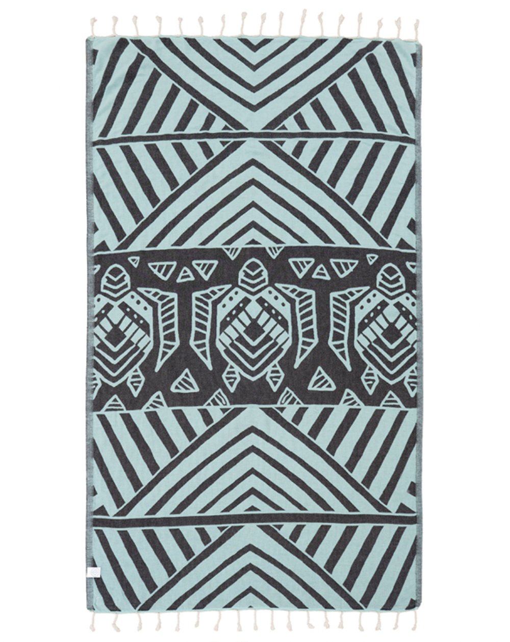 Sand Cloud Turkish Beach Towel GeoTurtle Seaglass Regular