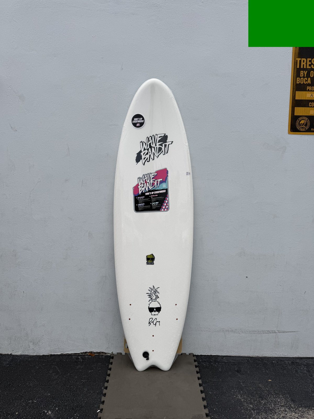 Wave Bandit Performer Soft Surfboard Ben Gravy-White18 6ft6in Tri-Fin