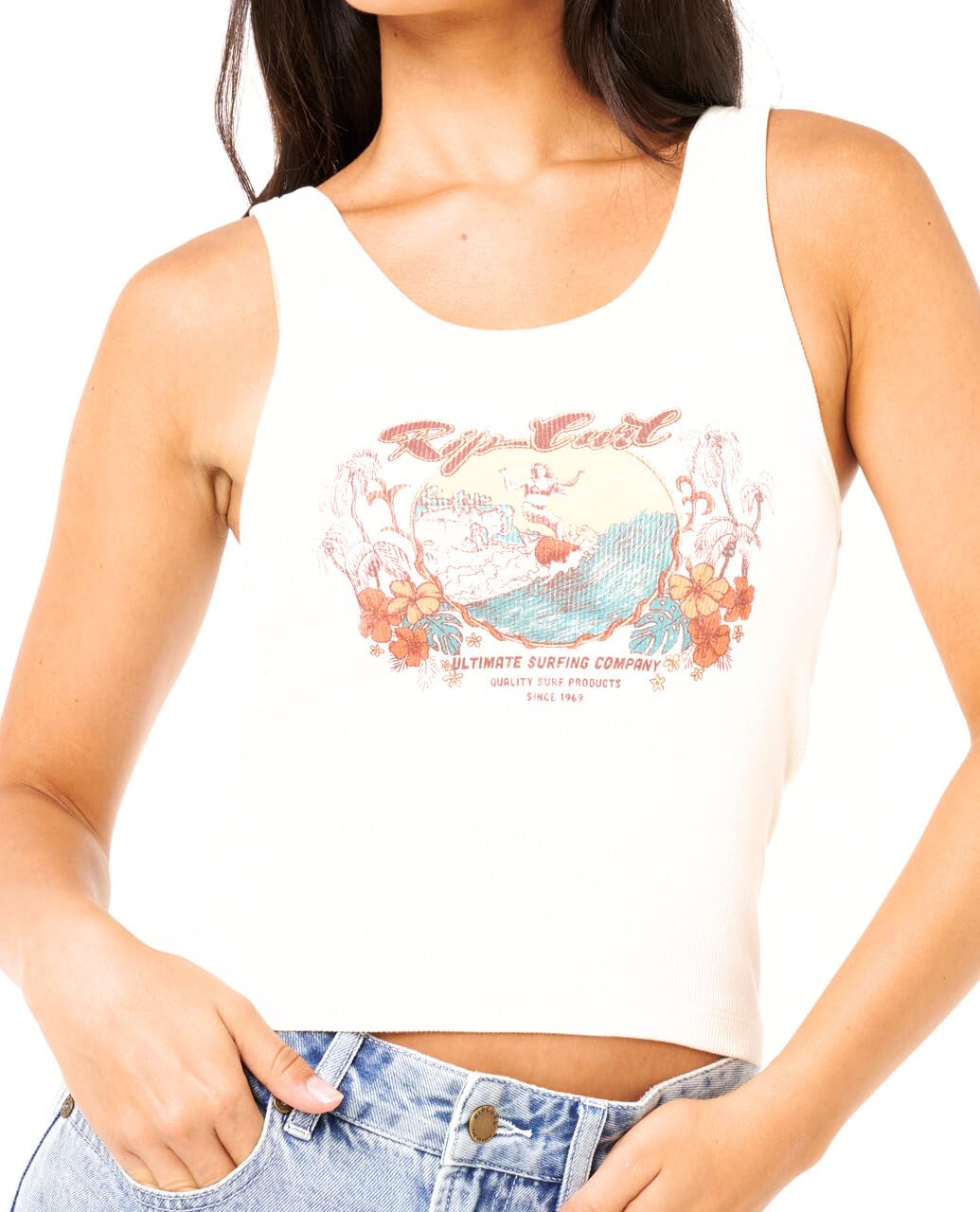 RIP CURL SURF DREAMS RIBBED TANK 3021 S