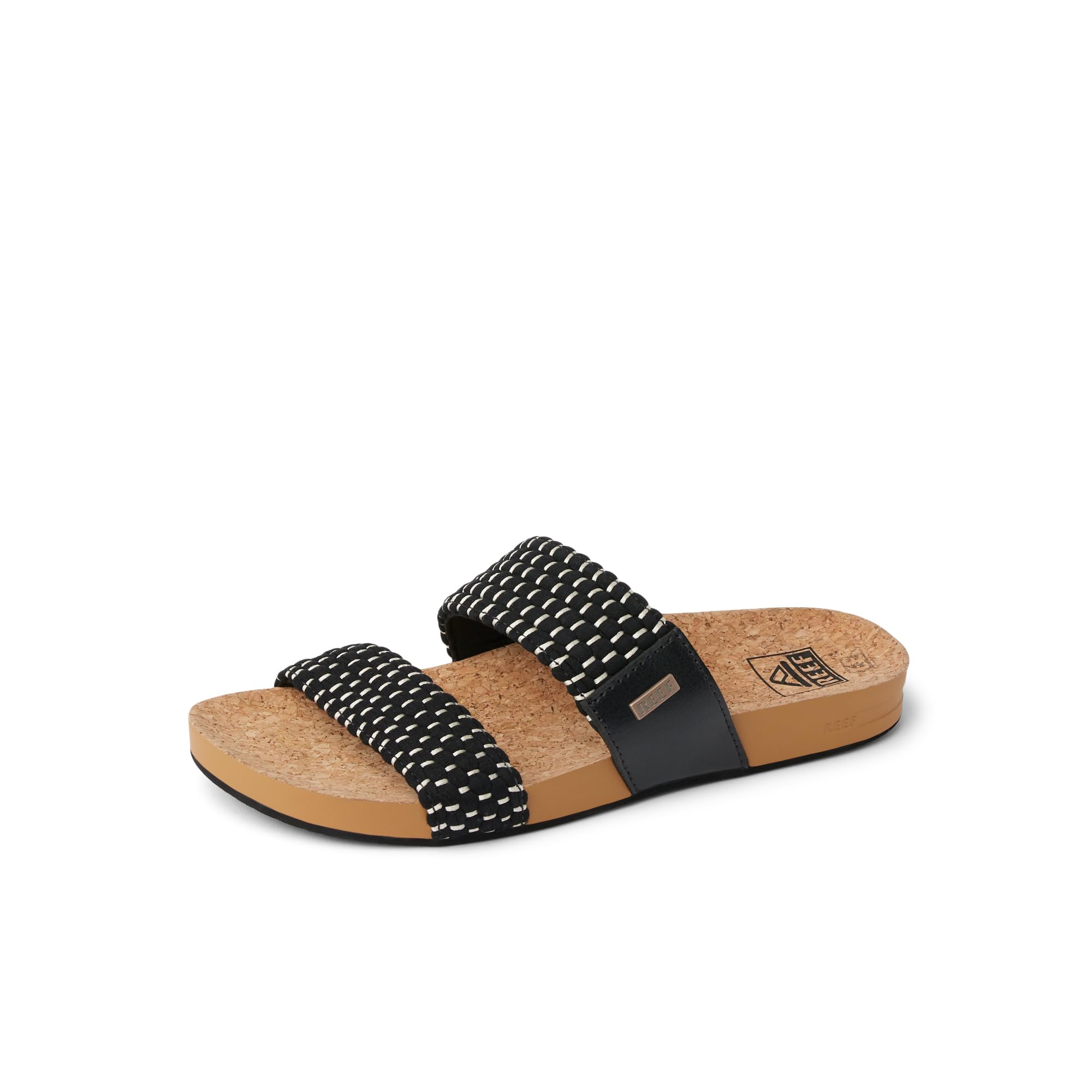 Reef Cushion Vista Womens Sandal Black Textile 9