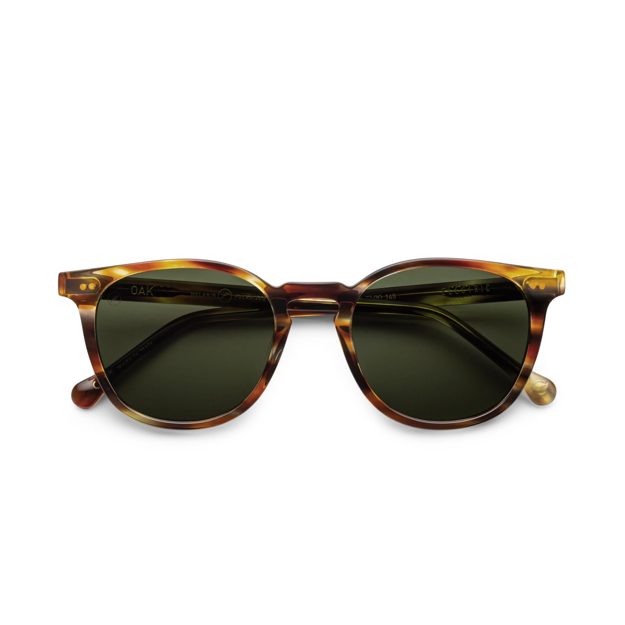 Electric Oak Polarized Sunglasses Tobacco Grey Round