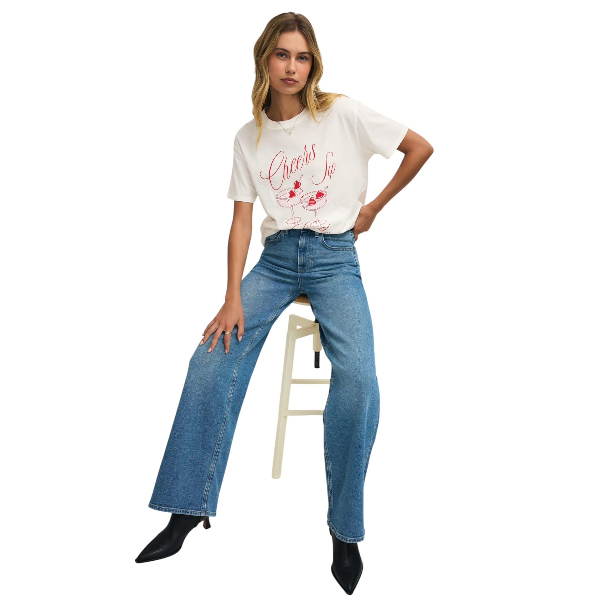 Z SUPPLY CHEERS BOYFRIEND TEE SEA SALT (SSA) XS