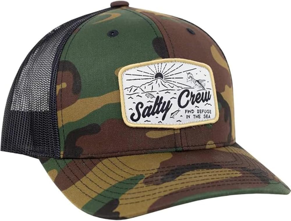 Salty Crew Florida Legends Retro Trucker Hat Camo OS