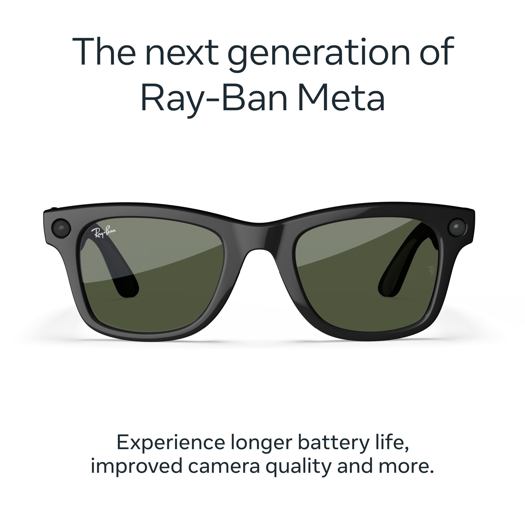 Ray-Ban Wayfarer Meta Smart Sunglasses ShinnyBlack G-15 Green