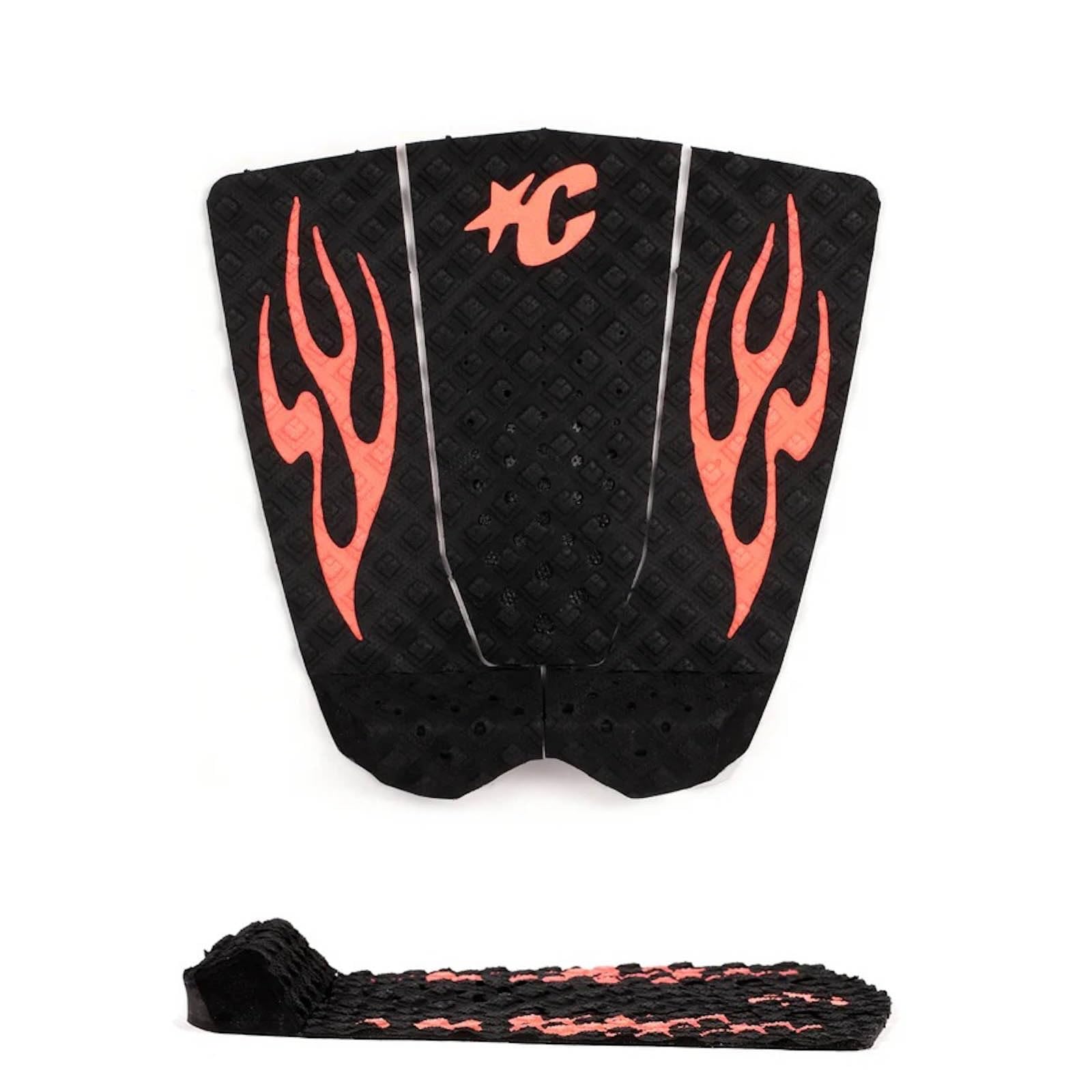 Creatures of Leisure Griffin Colapinto Lite EcoPure Traction Pad Black Fluro Red Flames Grom
