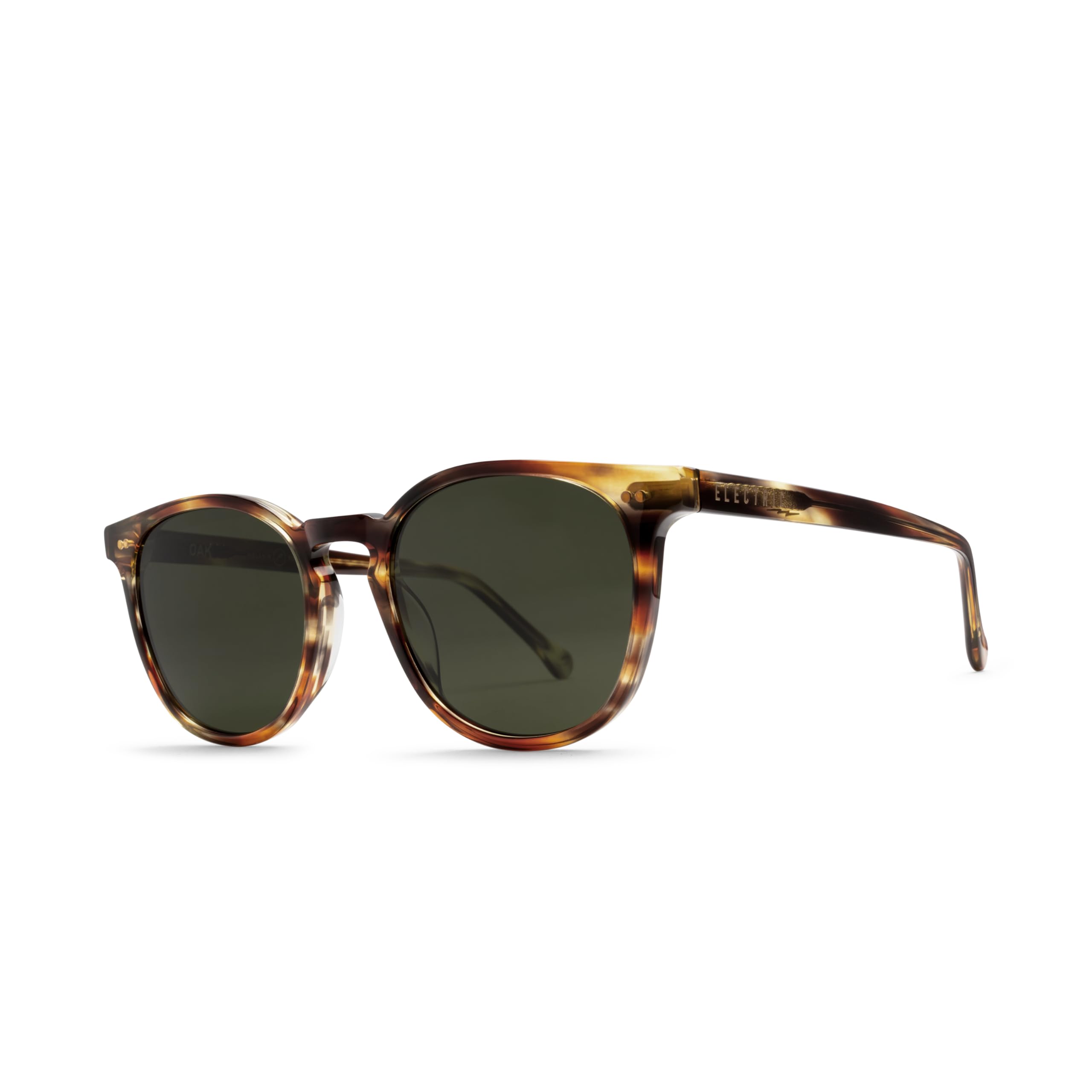 Electric Oak Polarized Sunglasses Tobacco Grey Round