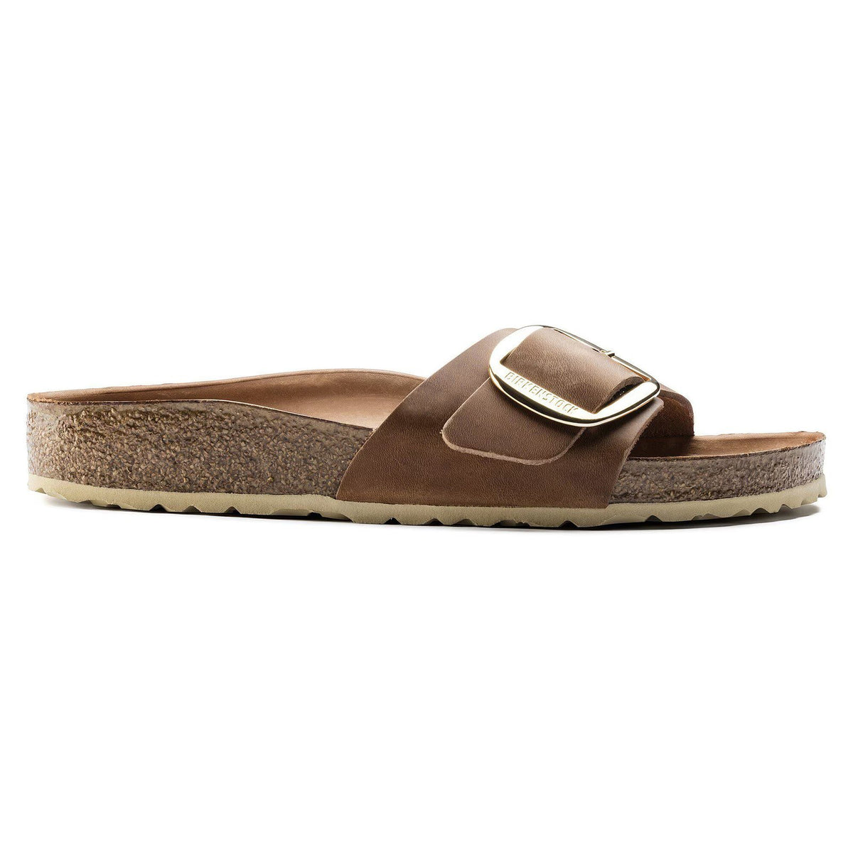 Birkenstock Madrid Big Buckle Womens Sandal Oiled Leather-Cognac 6