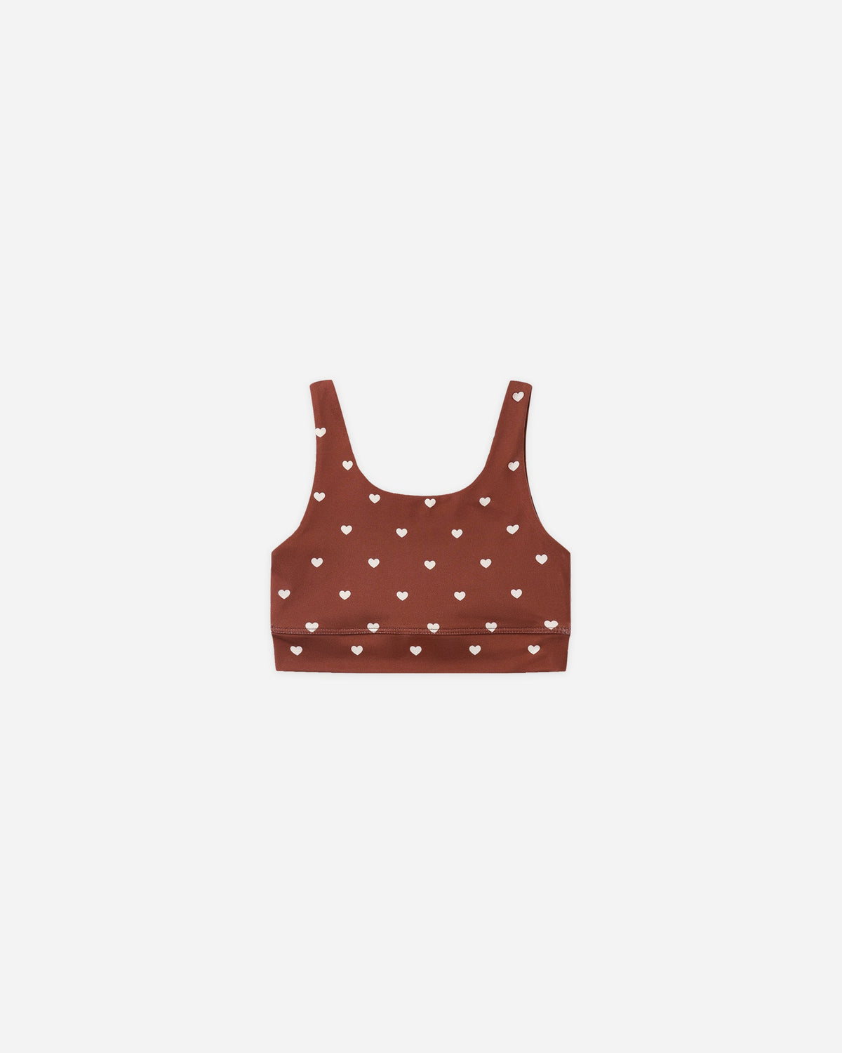 Rylee and Cru Swift Sports Bra Brick Hearts 10-11Y