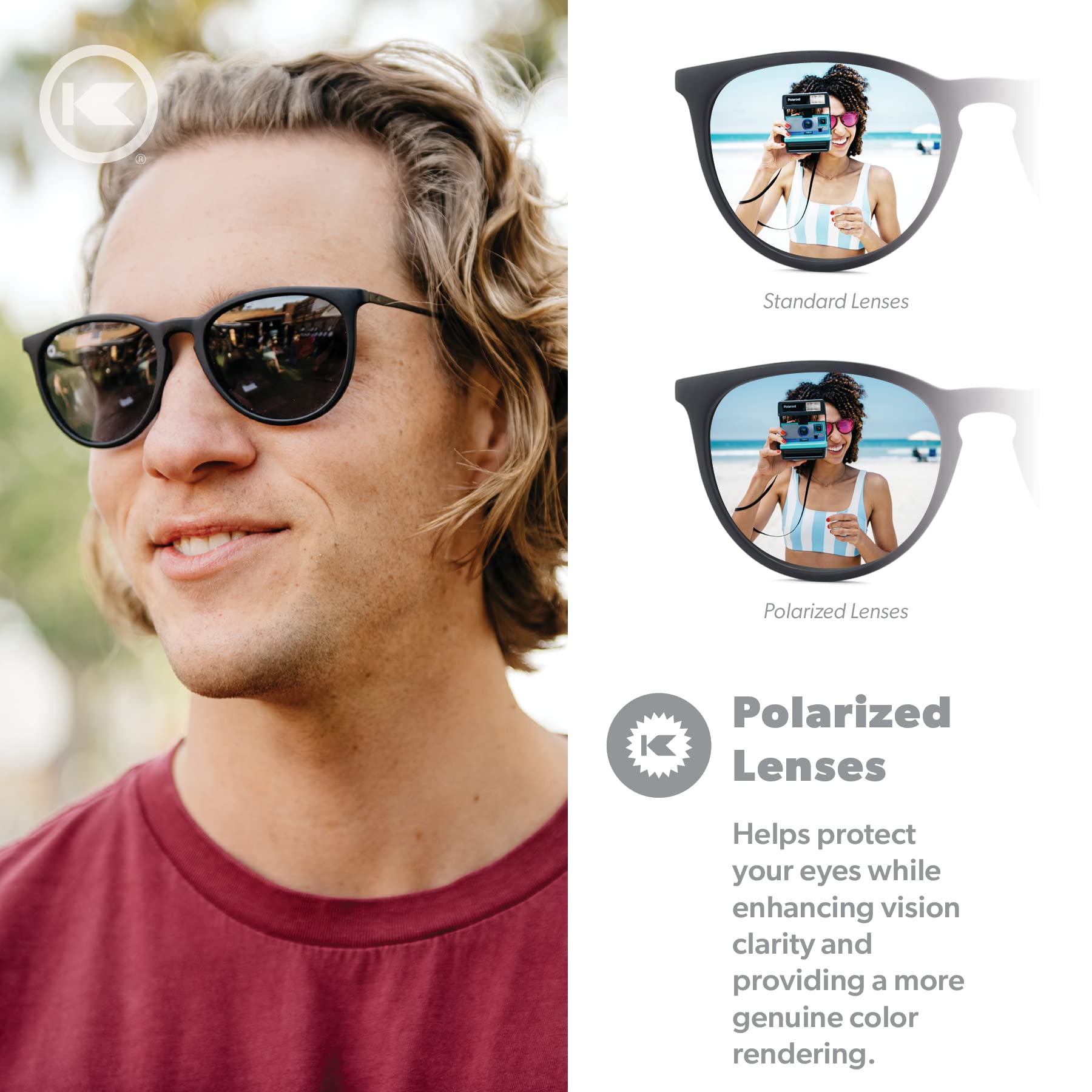 Knockaround MaryJane Polarized Sunglasses BlackonBlack