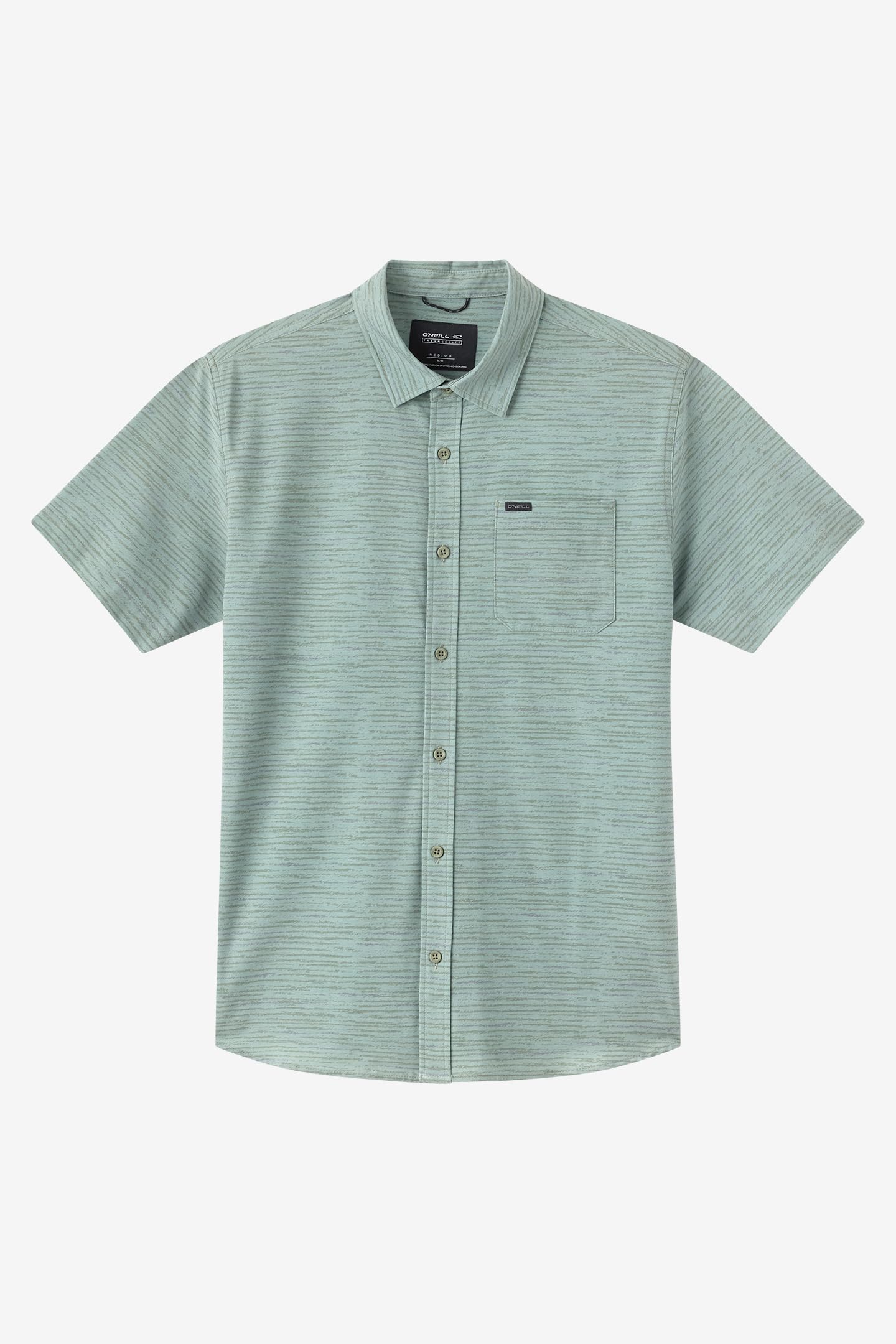 O'NEILL TRVLR UPF TRAVERSE STRIPE STANDARD SS WOVEN SHIRT SAG L