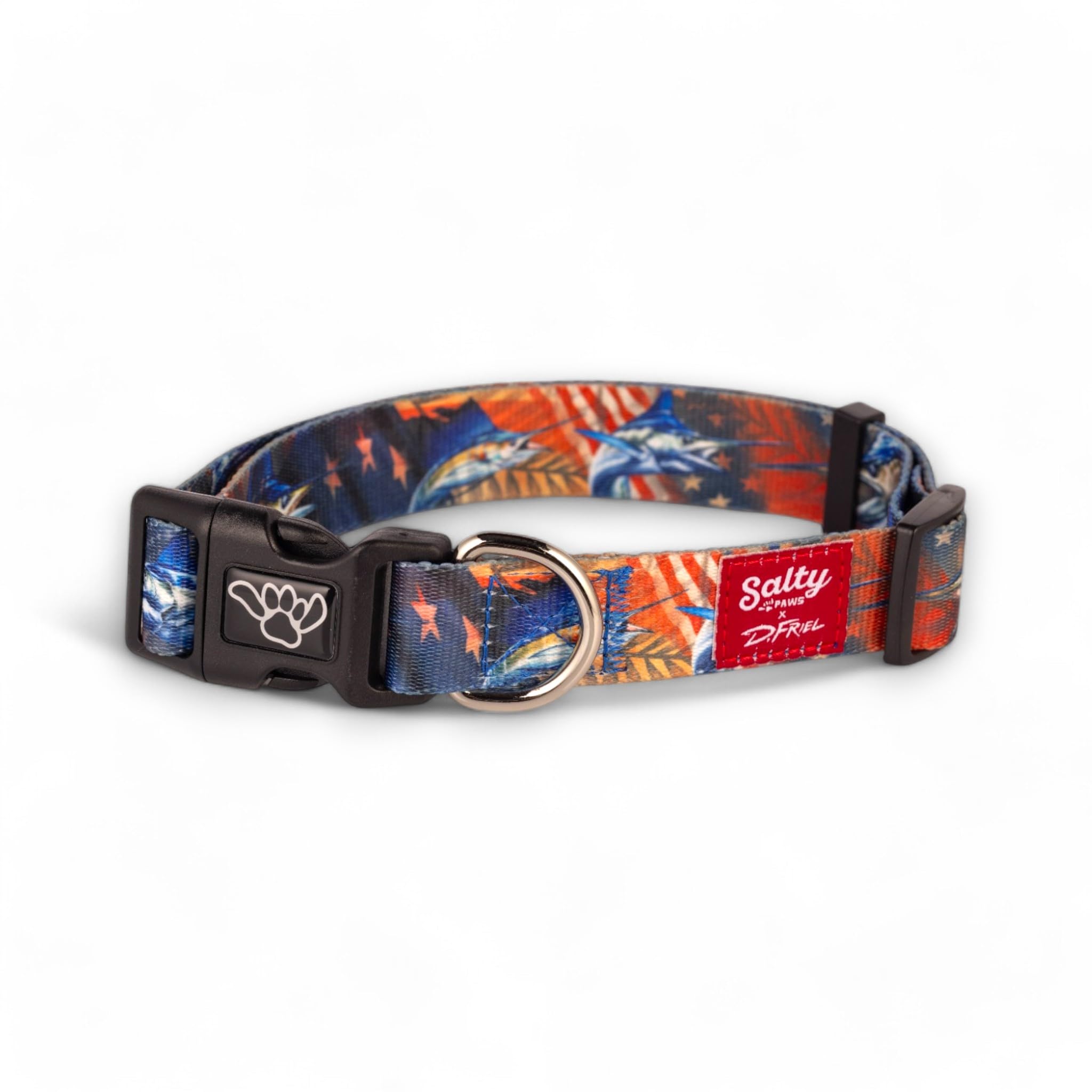 Salty Paws Surfing Dog Collar | Designs for Beach Dogs, Floral, Fishing, Surfing, Hawaiian, AmericanaBillFish S