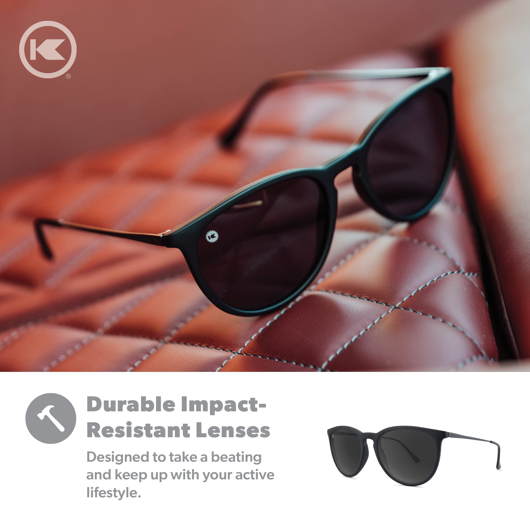 Knockaround MaryJane Polarized Sunglasses BlackonBlack