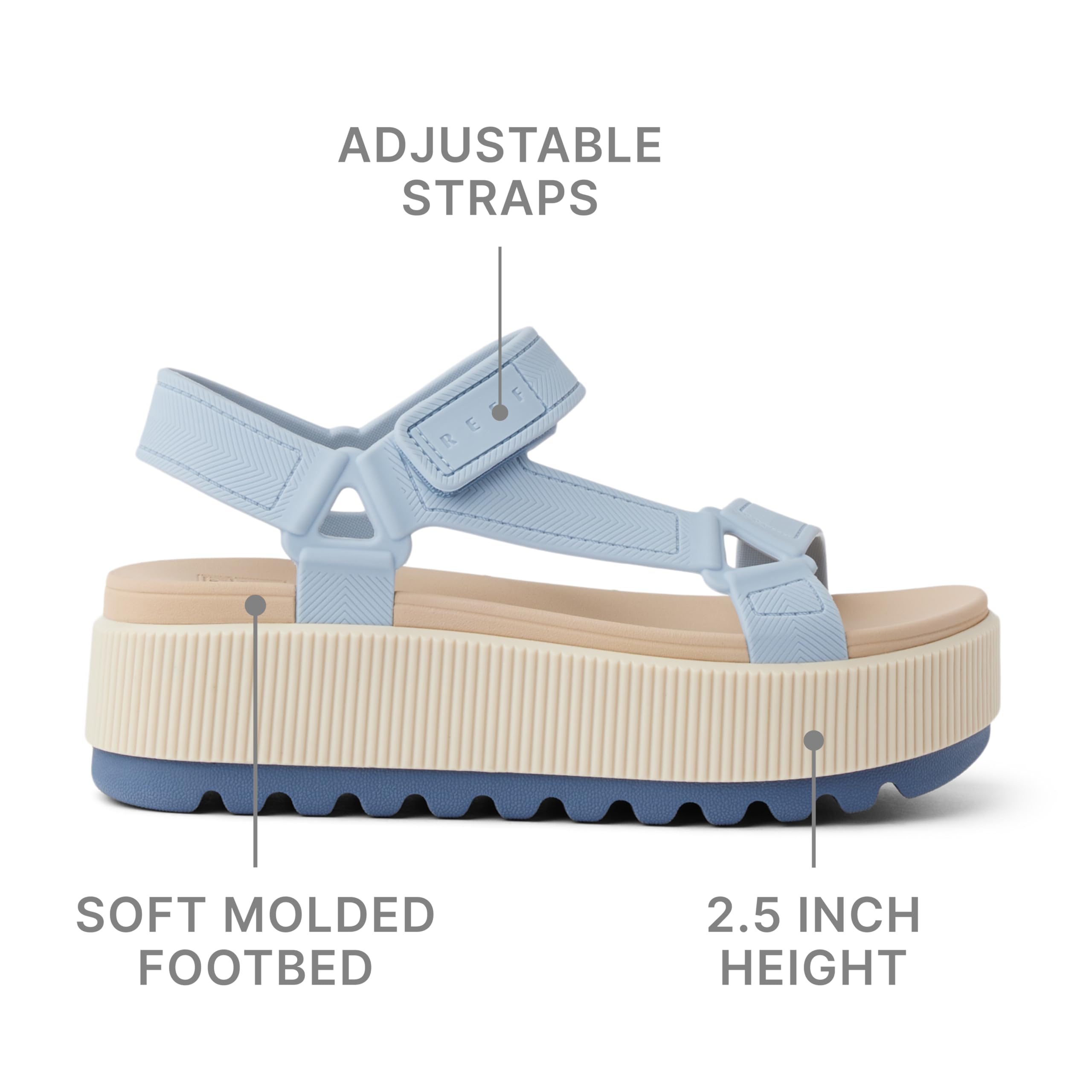 Reef Water Rem Higher Womens Sandal Dusty Blue 10