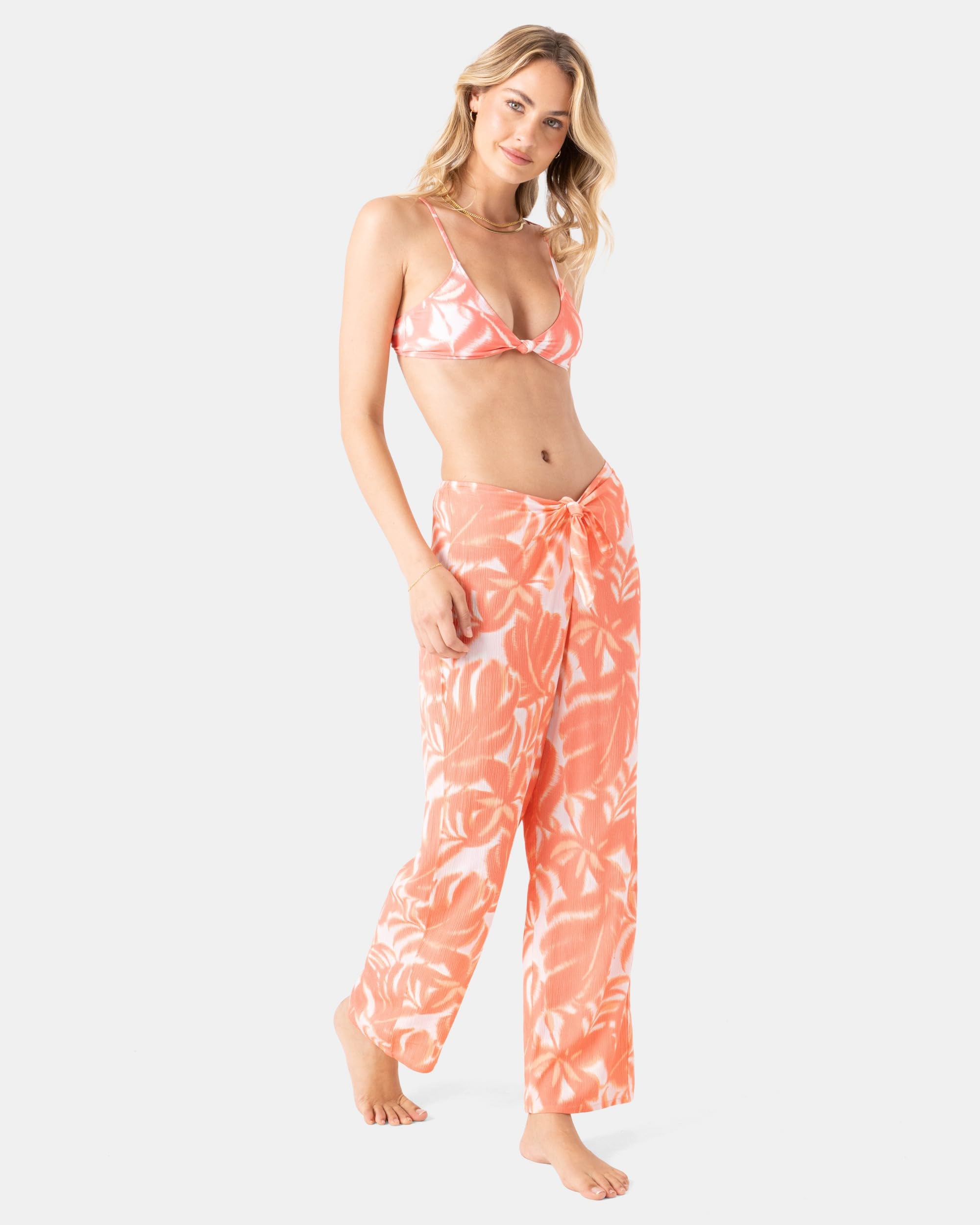 ROXY PALM HAZE TIE FRONT COVER CM4-CORALMUL S