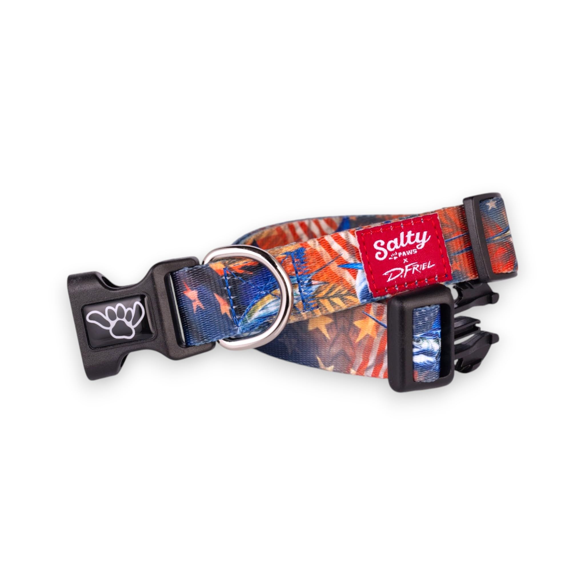 Salty Paws Surfing Dog Collar | Designs for Beach Dogs, Floral, Fishing, Surfing, Hawaiian, AmericanaBillFish M