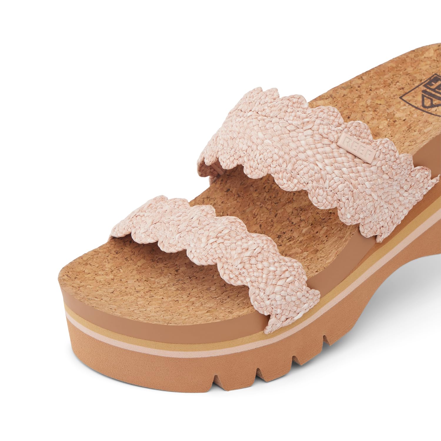 Reef Cushion Vista Higher Womens Sandal Scalloped Rose 9