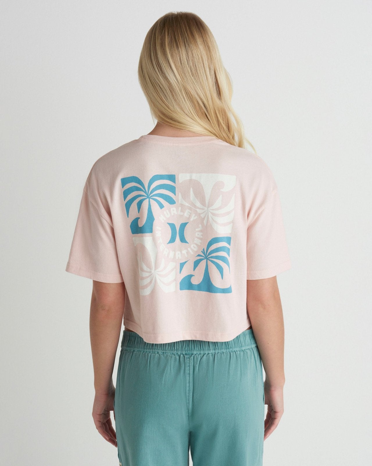 Hurley Coast To Coast Boxy Crop Tee SeashellPink XS