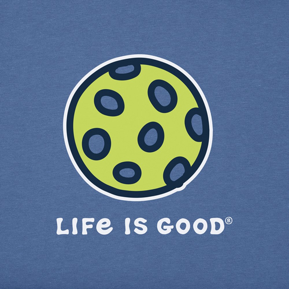 Life is Good Crusher LITE Inkbrush Pickleball SS Tee CoolBlu L