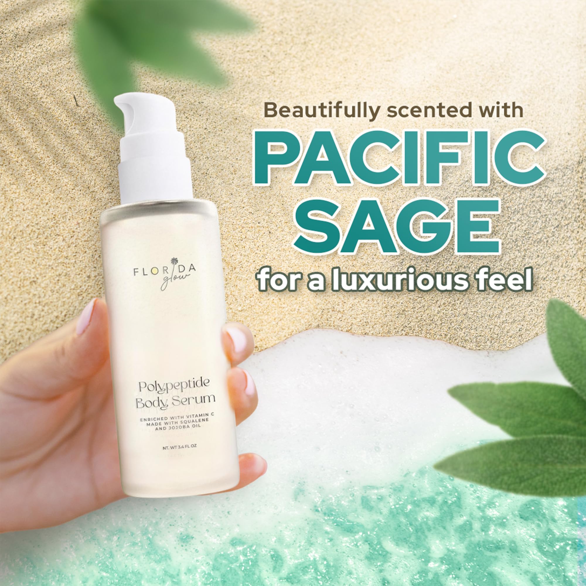 Florida Glow Polypeptide Body Serum Pacific Sage 3.4oz