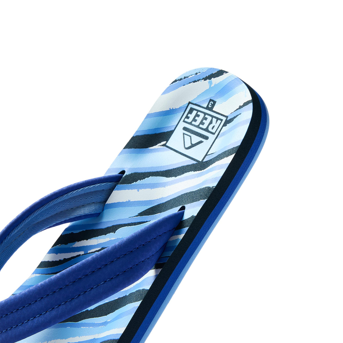 Reef Ahi Boys Sandal Royal Stripe 5 Y
