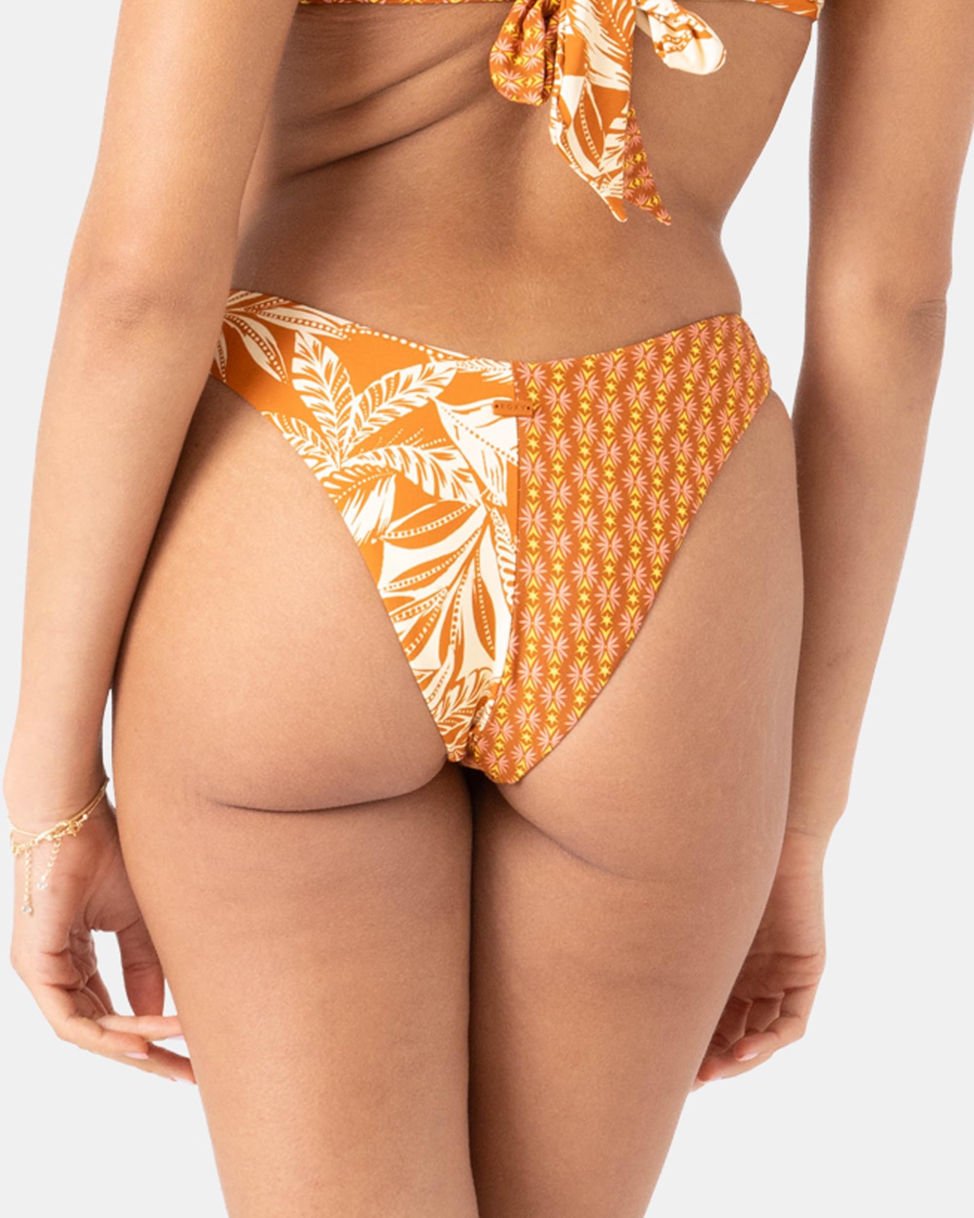 ROXY RAY OF SUNSHINE V CHEEKY BIKINI BOTTOM RTM-RUST MULTI S