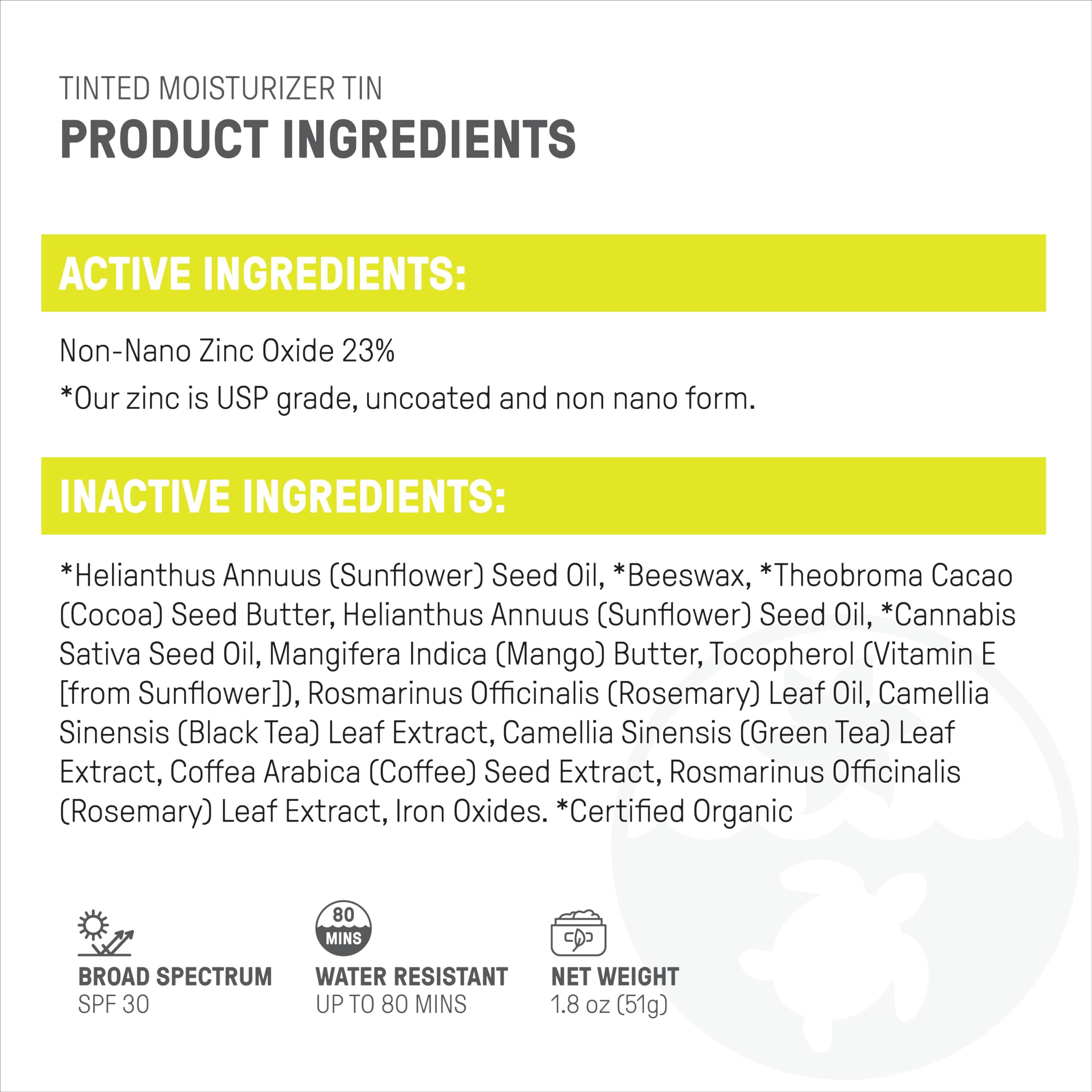 Raw Elements SPF 30 Tinted Tin Island 1.8oz