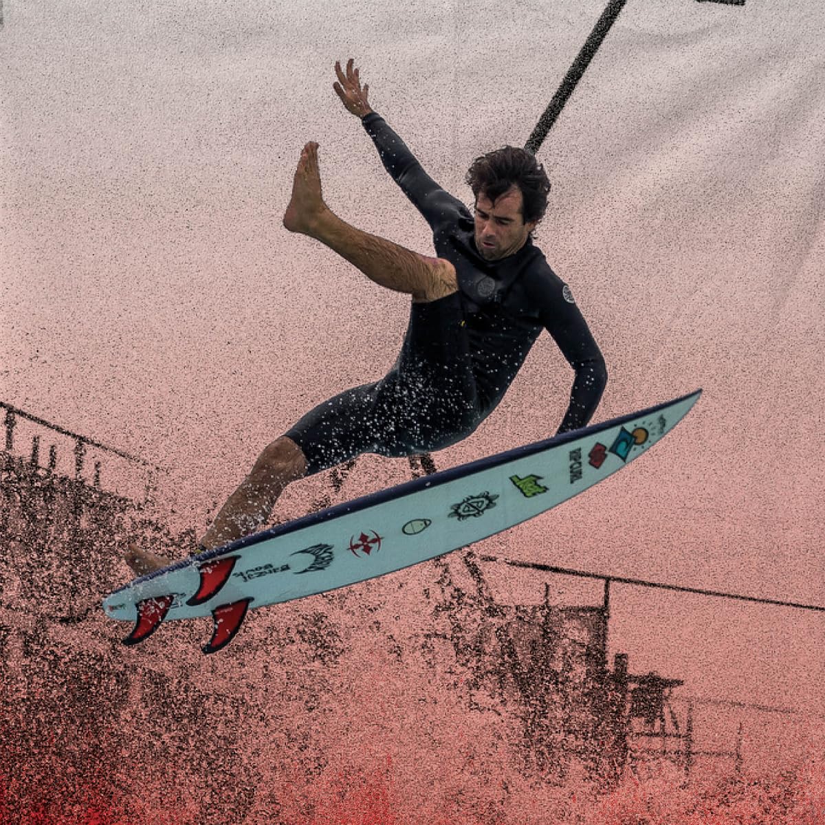 FCS 2 MH PC AirCore Tri-Fin Set Code Red S