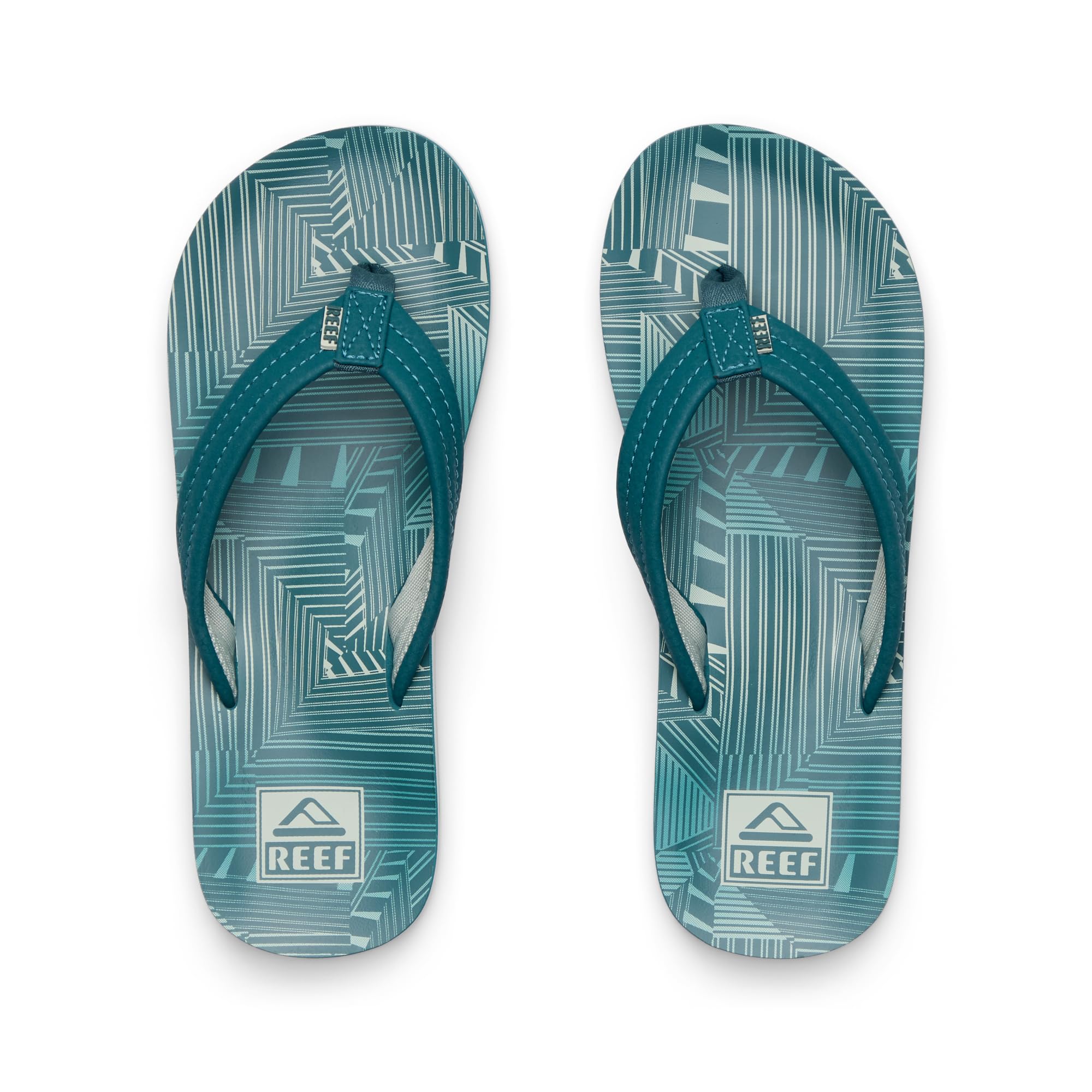 Reef Ahi Boys Sandal Sage Stripe 5 Y
