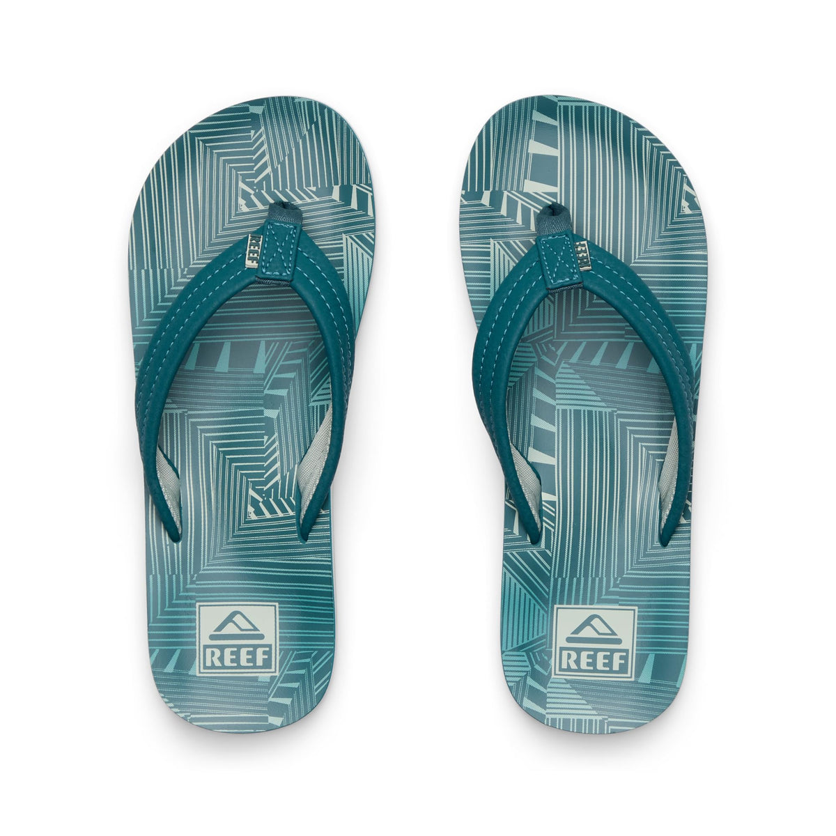 Reef Ahi Boys Sandal Sage Stripe 2 Y