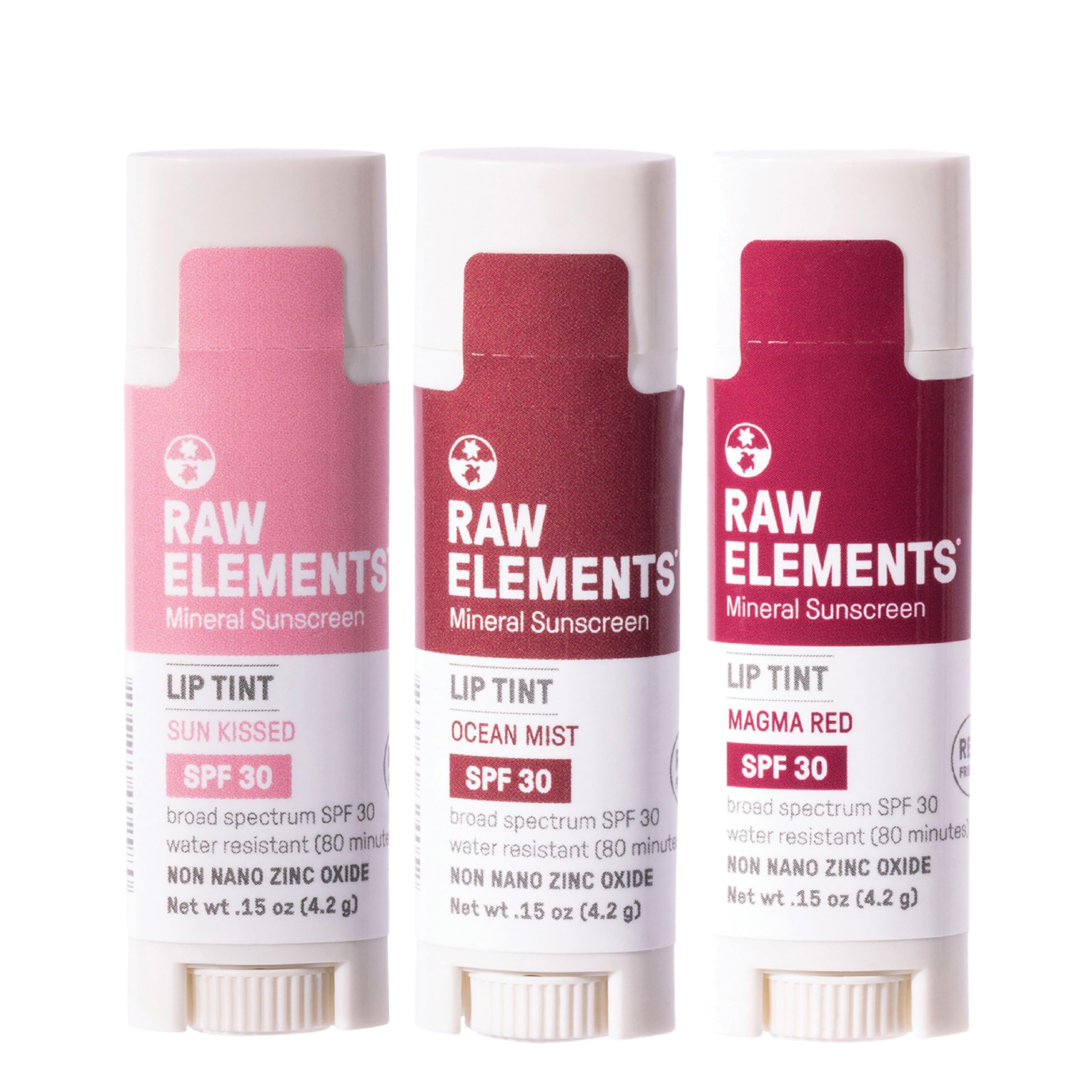 Raw Elements Sunrise Pack SPF 30 Tinted Lip Balm