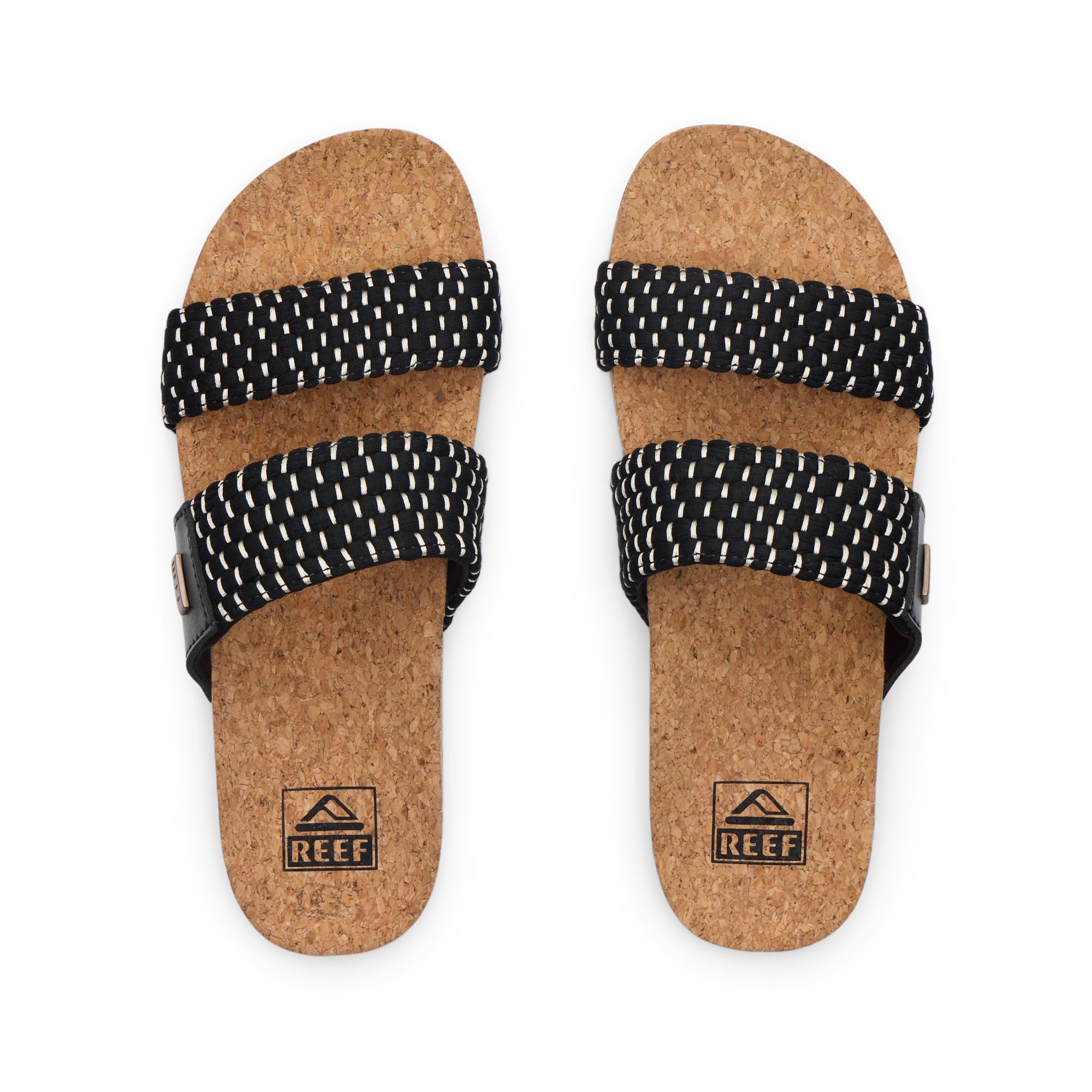 Reef Cushion Vista Womens Sandal Black Textile 6