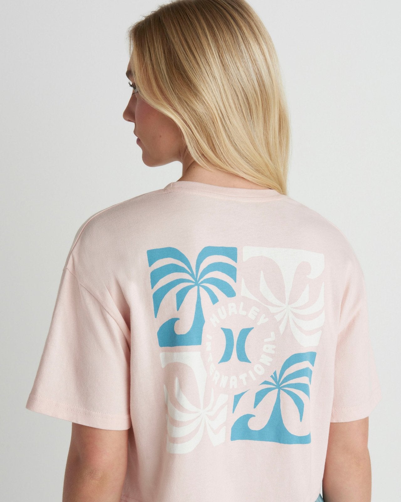 Hurley Coast To Coast Boxy Crop Tee SeashellPink L